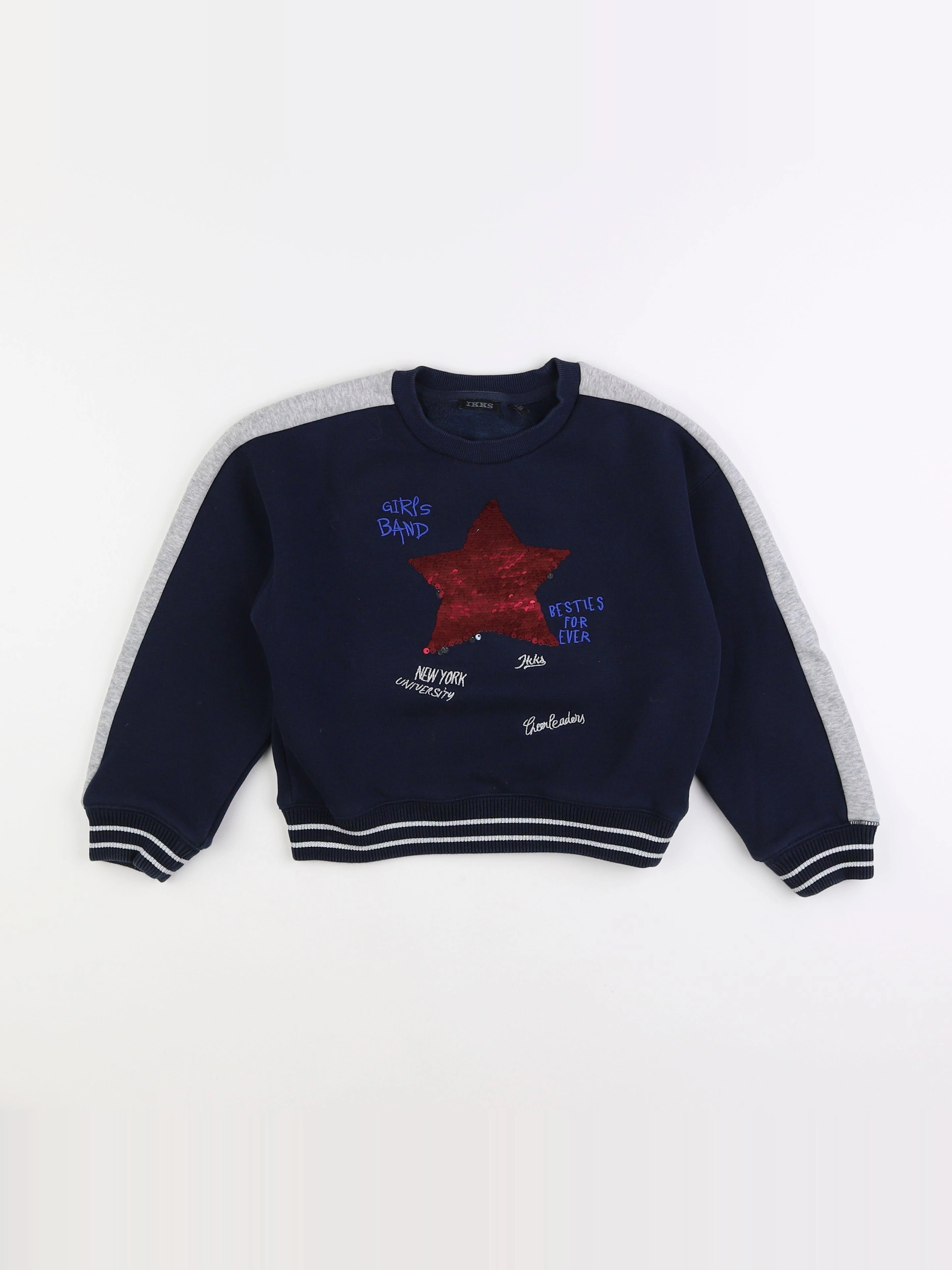 IKKS - sweat bleu - 8 ans