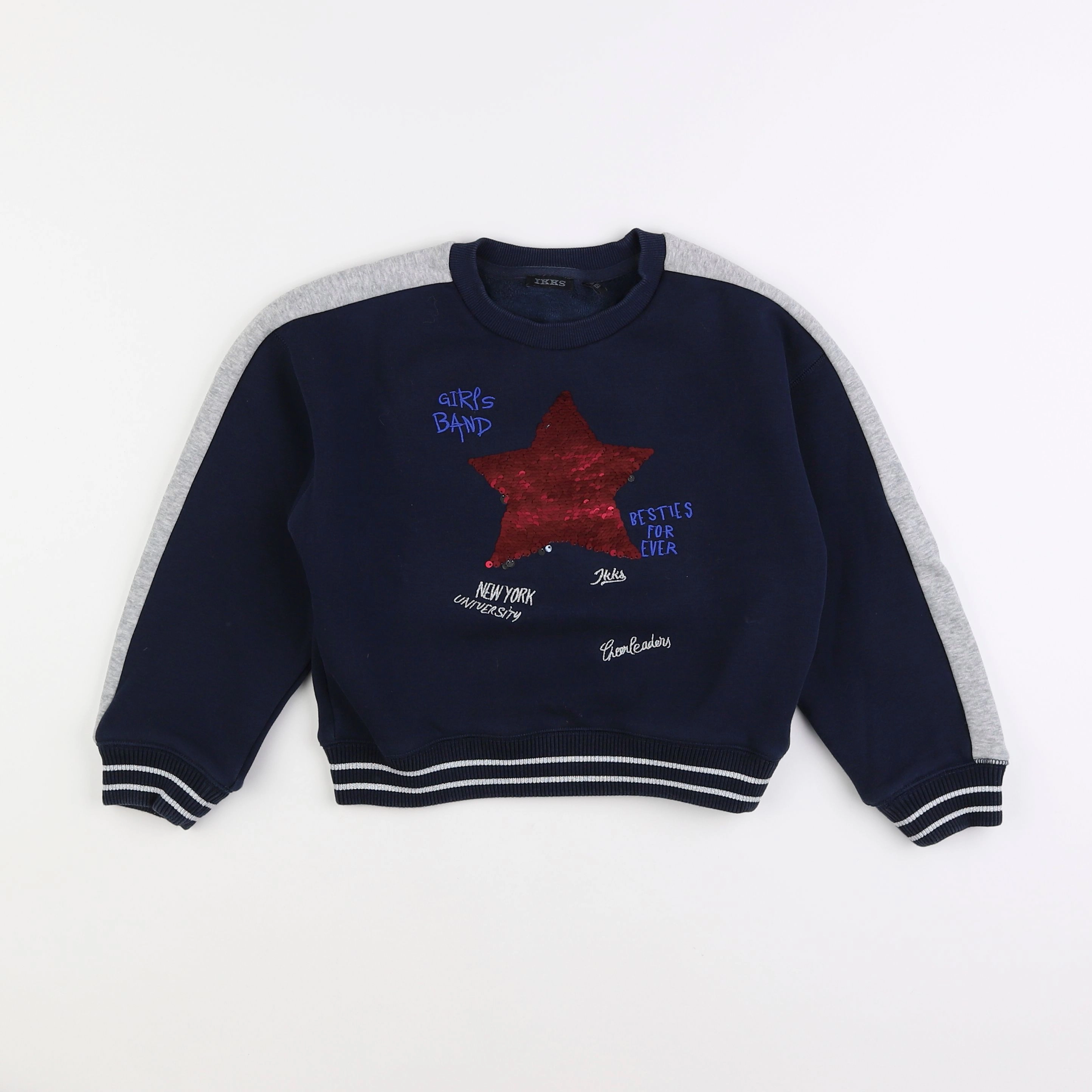 IKKS - sweat bleu - 8 ans