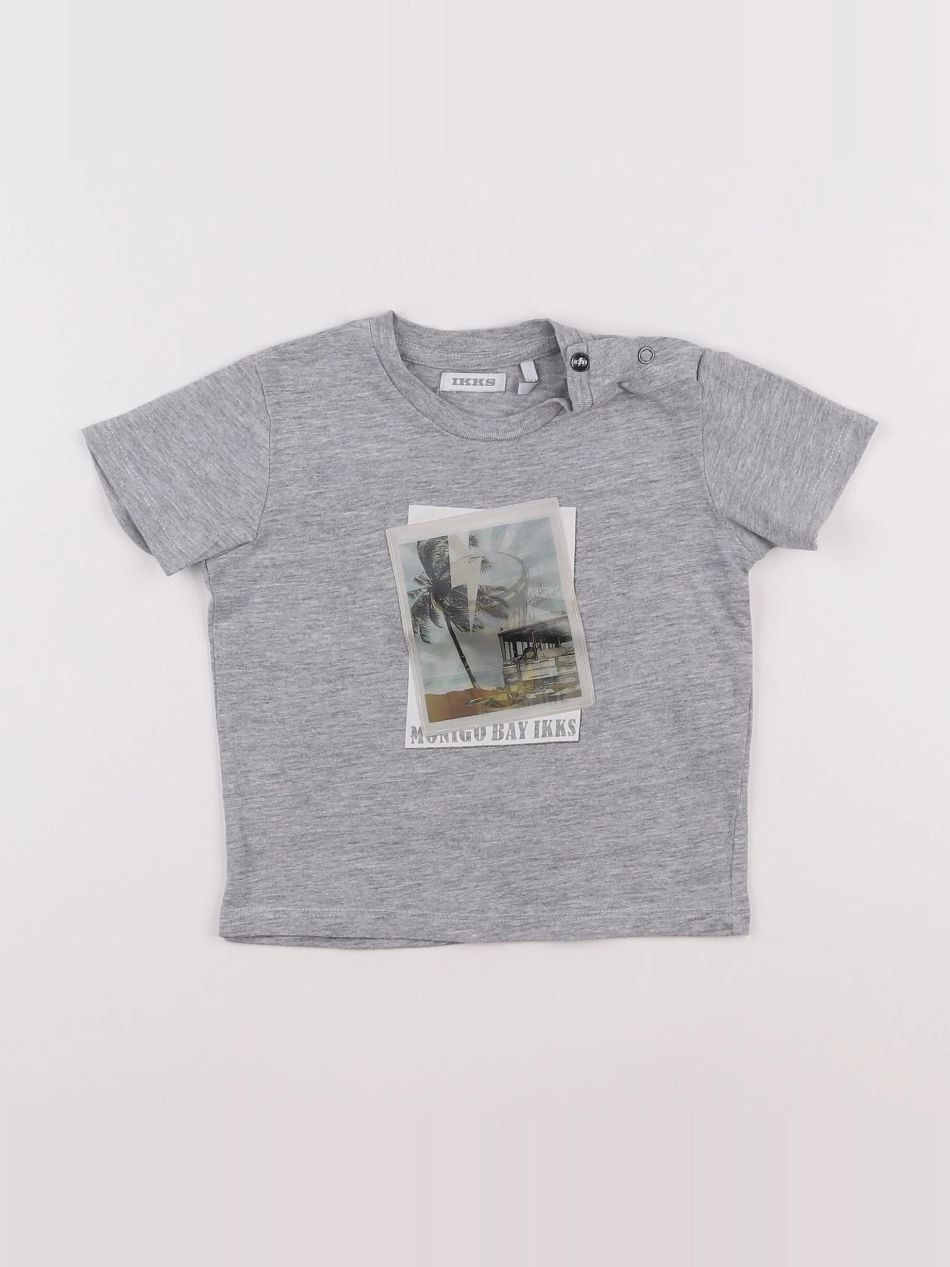 IKKS - tee-shirt gris - 12 mois