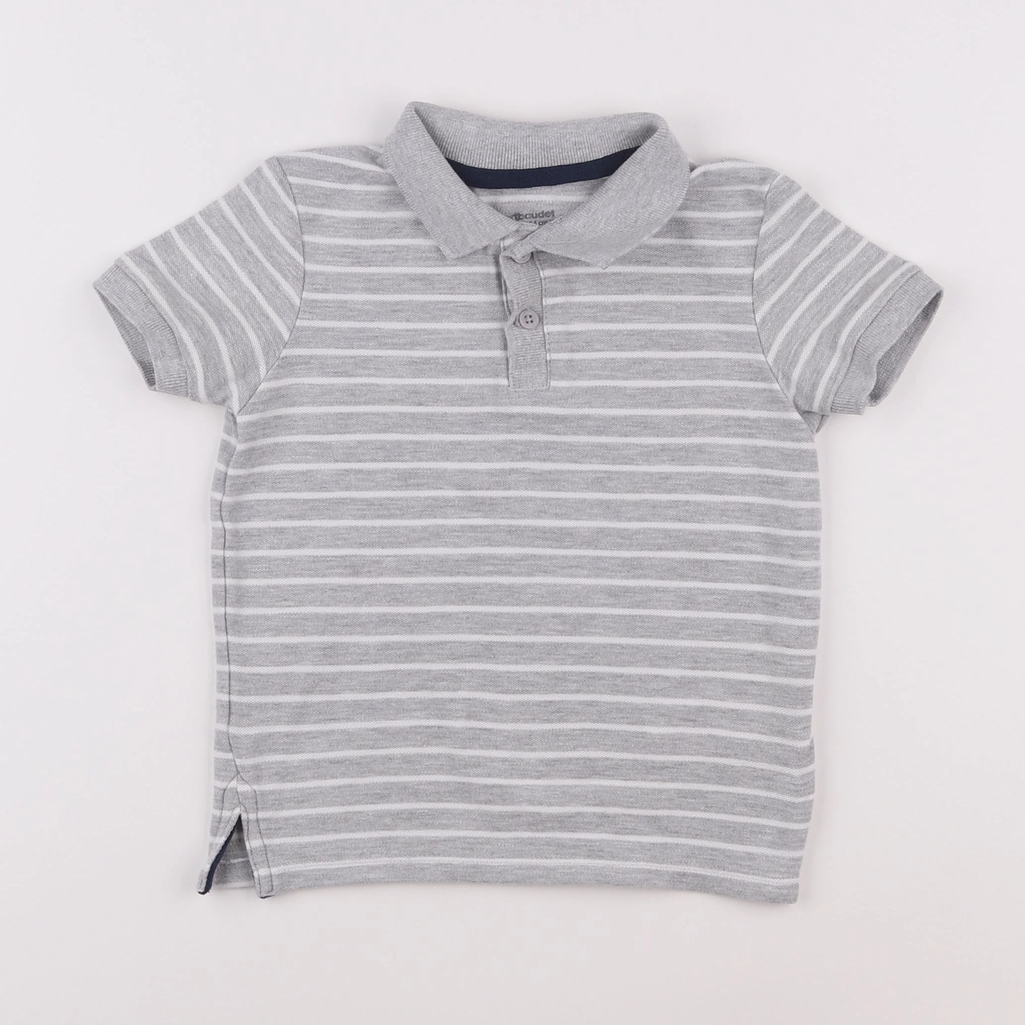 Vertbaudet - polo gris - 4 ans