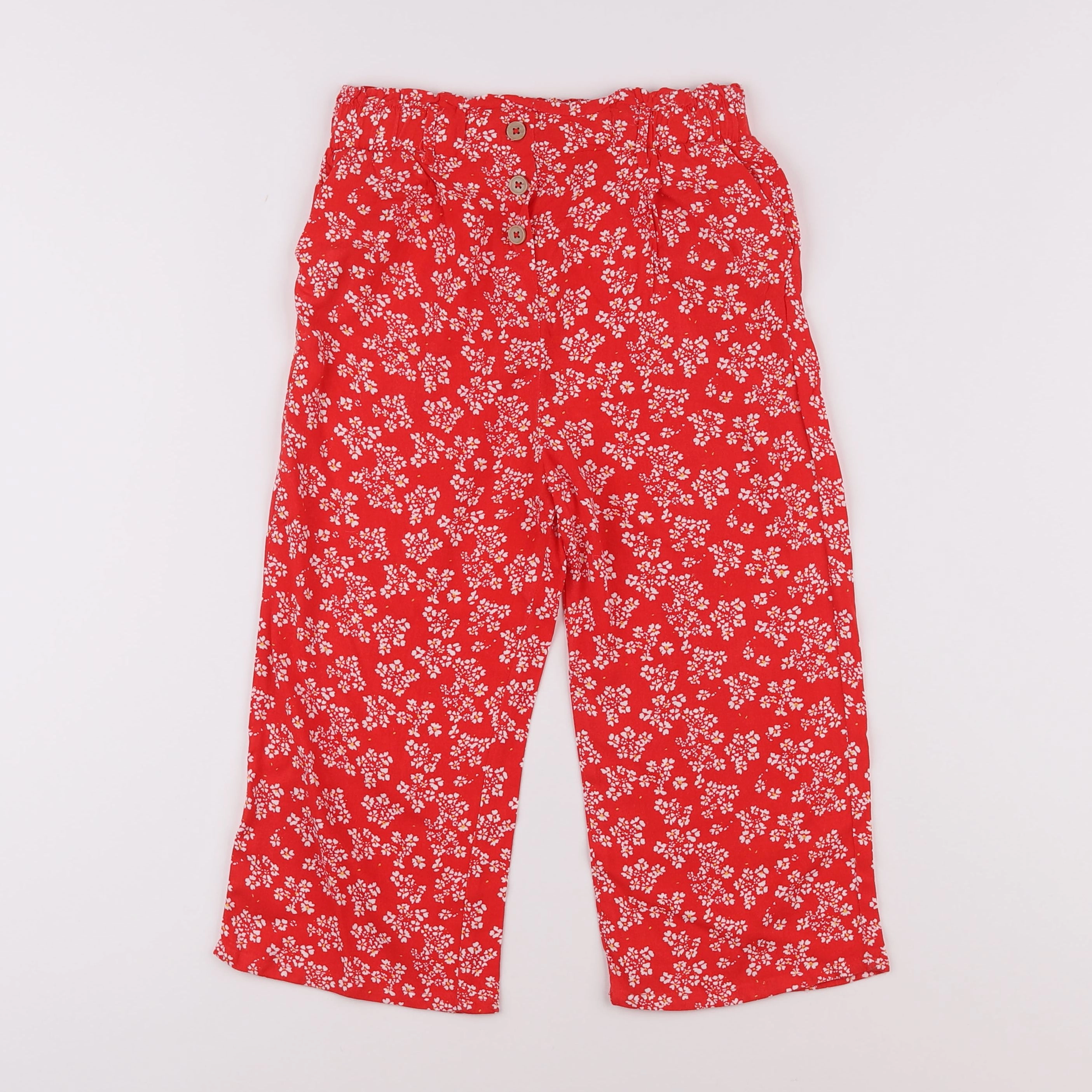 Vertbaudet - pantalon rouge - 9 ans