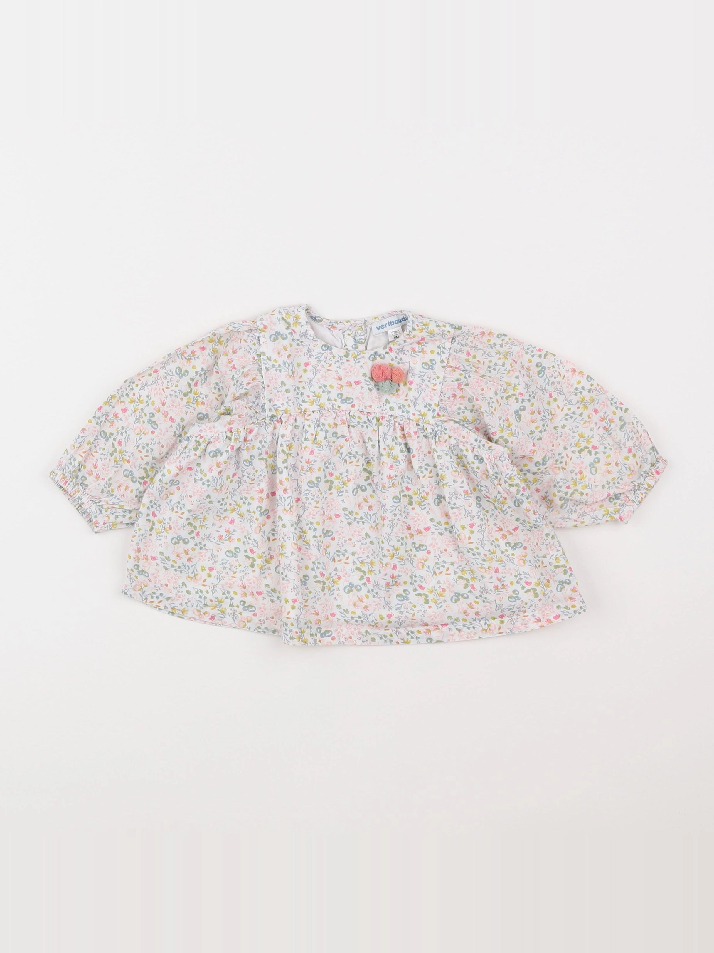 Vertbaudet - blouse multicolore - 6 mois