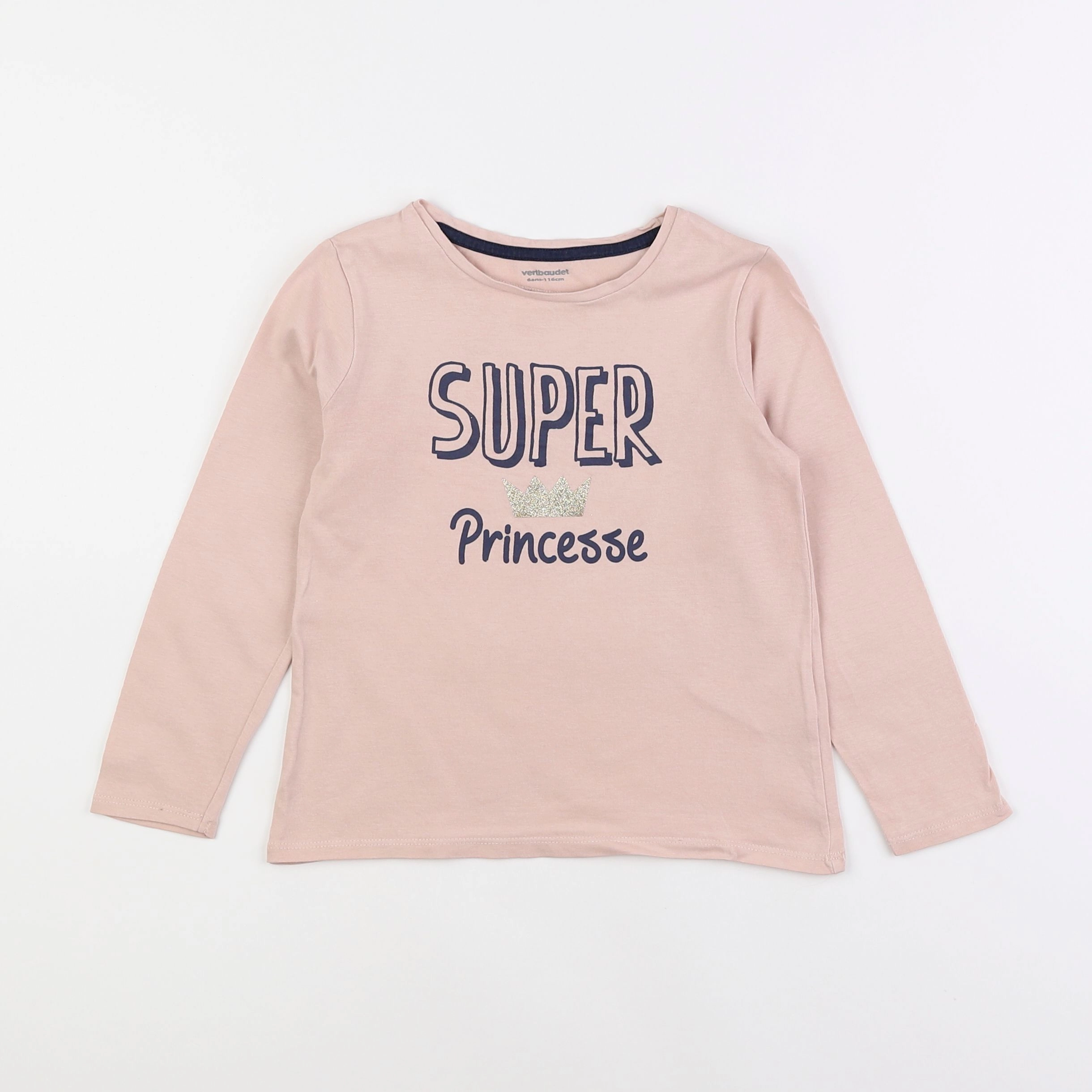 Vertbaudet - tee-shirt rose - 6 ans