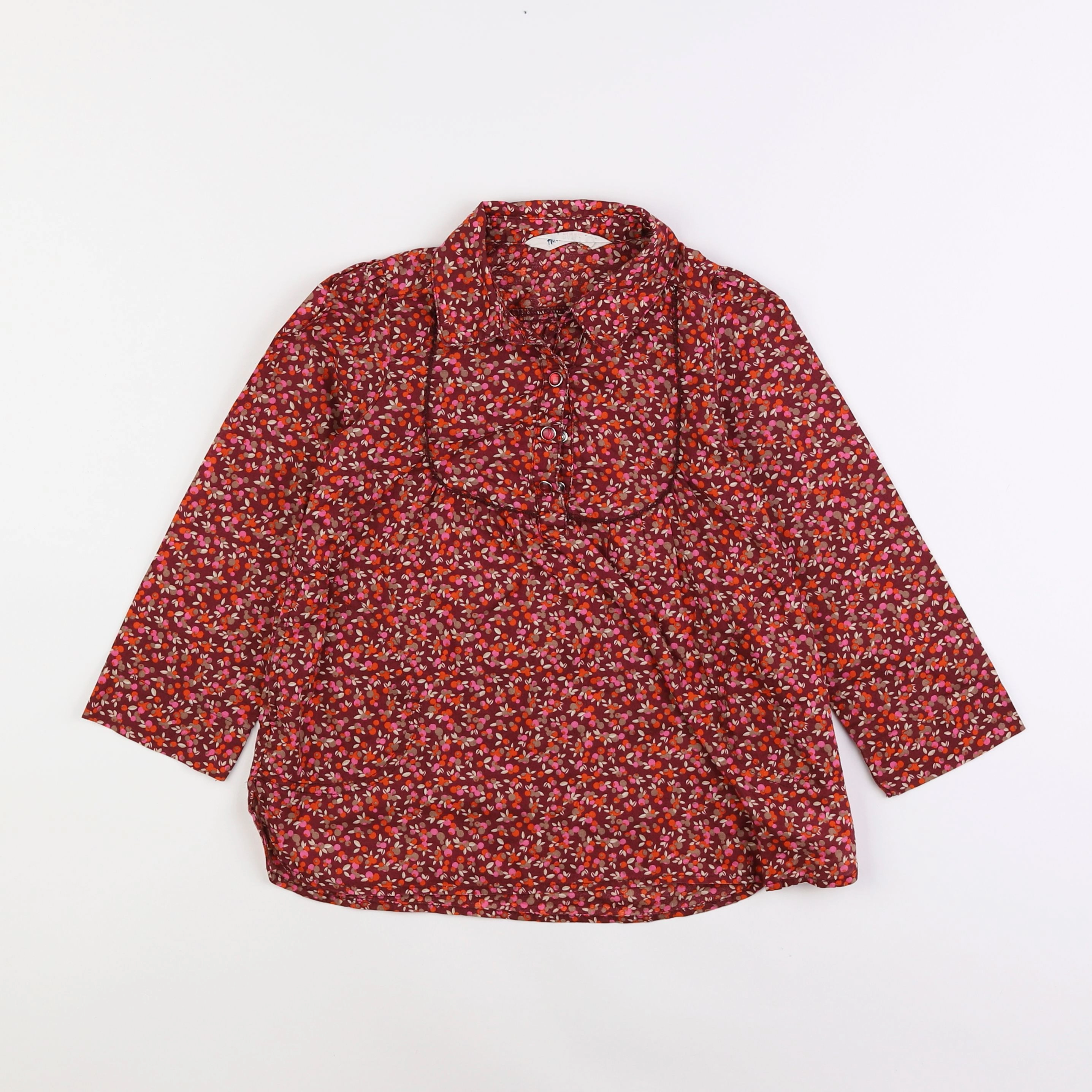 H&M - blouse rouge, rose - 4/5 ans