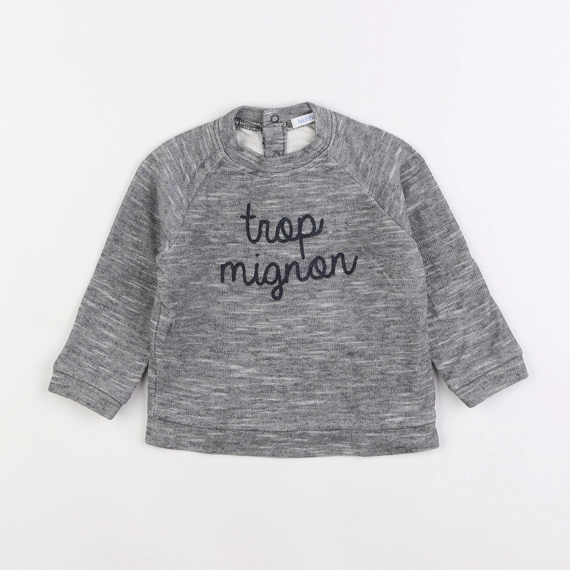 Boutchou - sweat gris - 12 mois