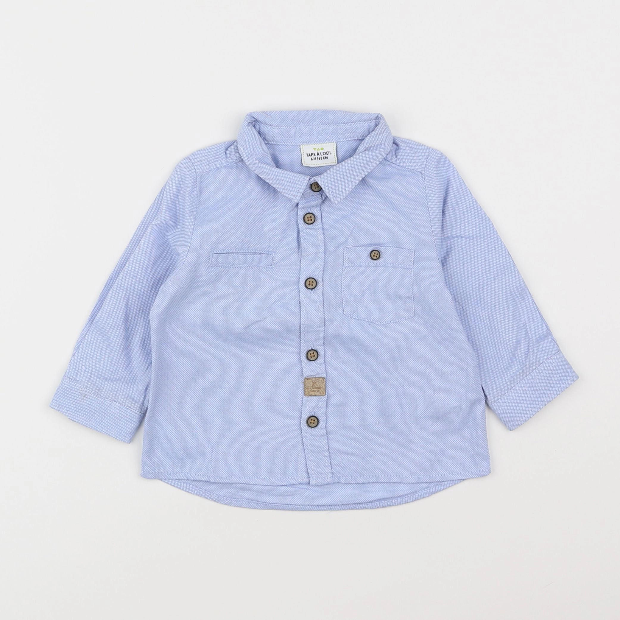 Tape à l'oeil - chemise bleu - 6 mois