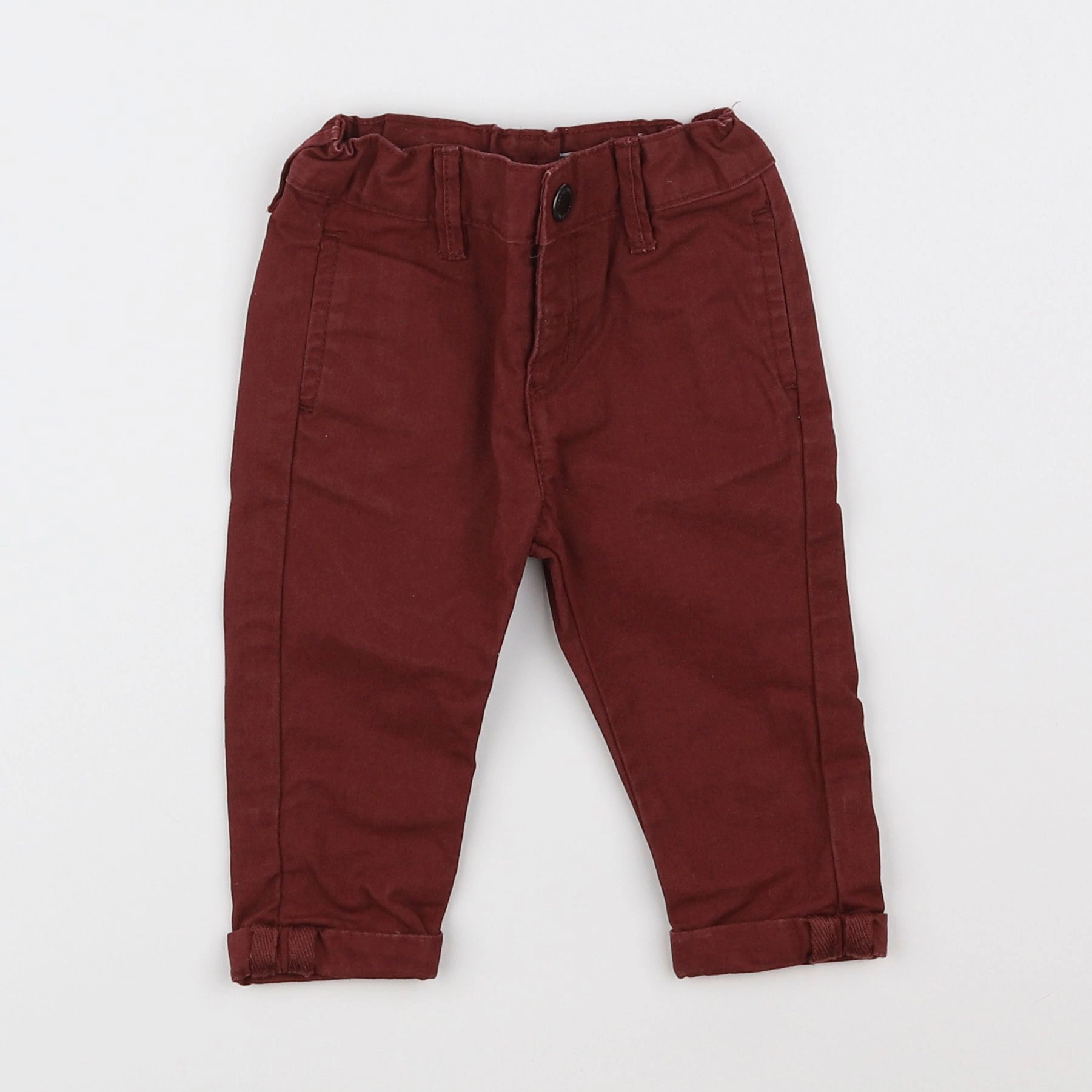 Vertbaudet - pantalon rouge - 6 mois