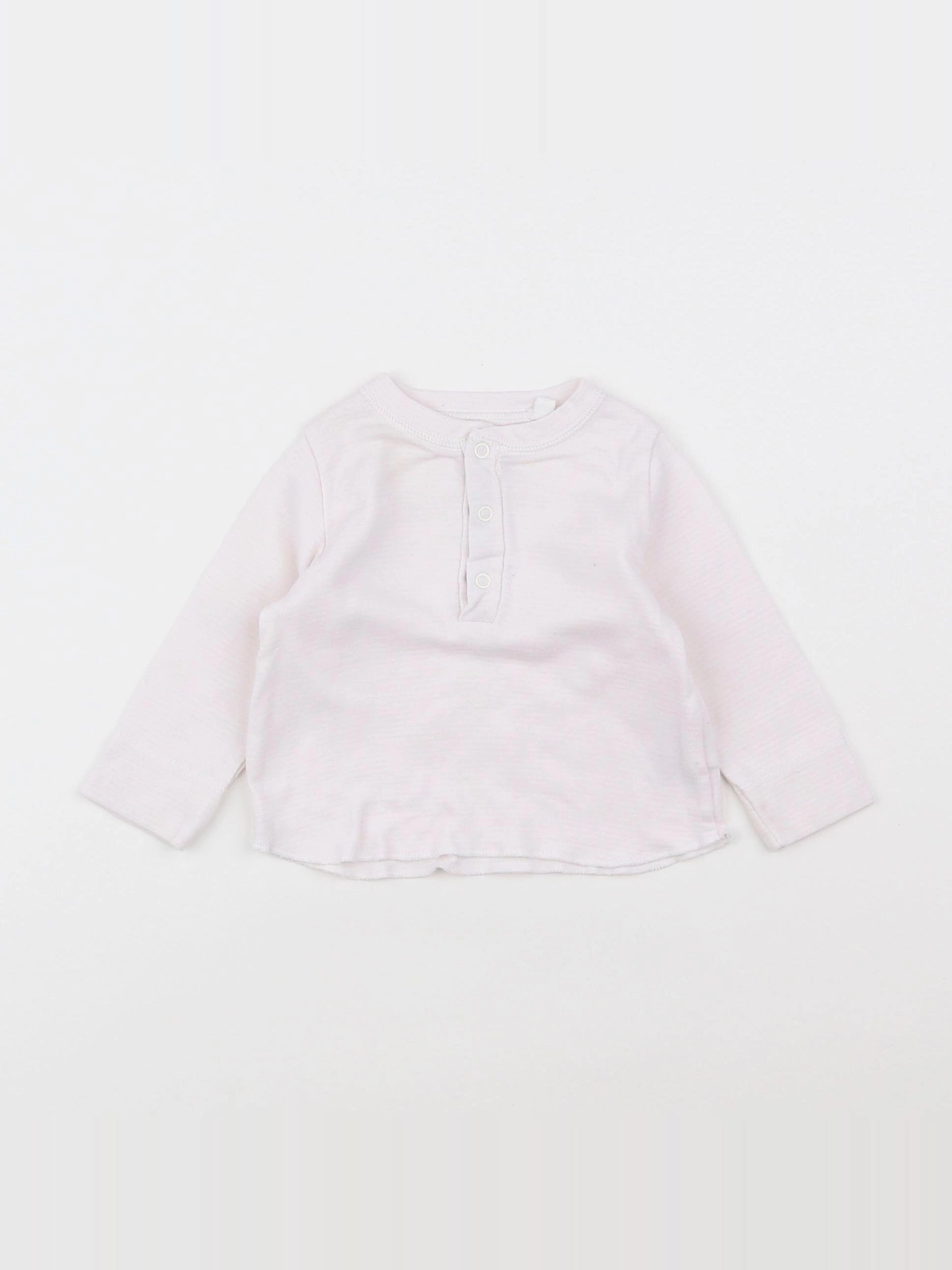 Petit Bateau - tee-shirt blanc - 6 mois