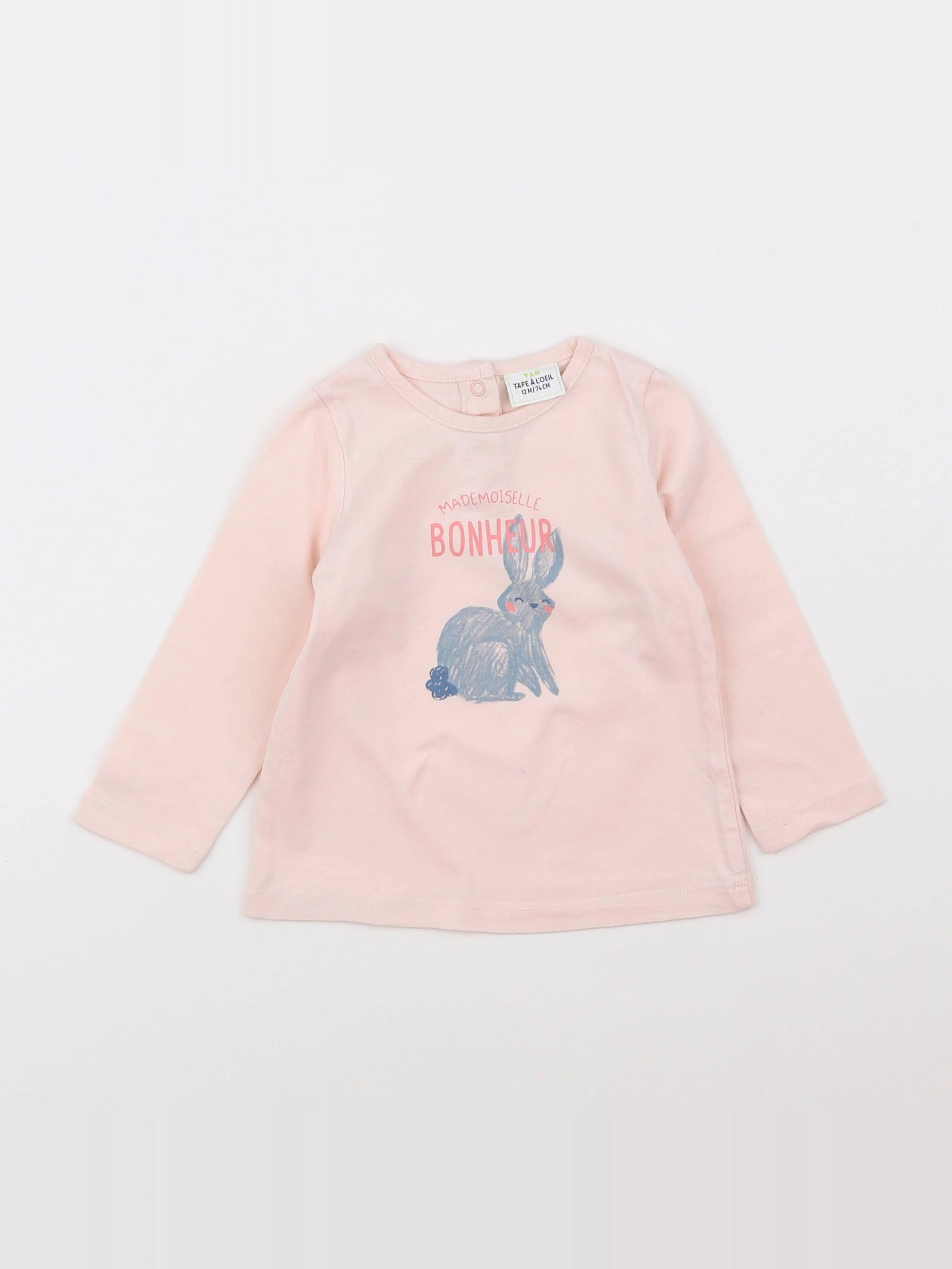 Tape à l'oeil - tee-shirt rose - 12 mois