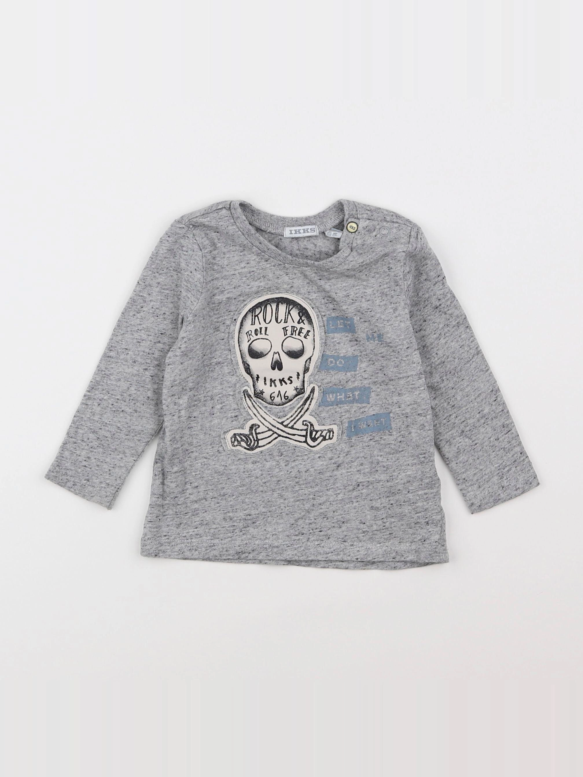 IKKS - tee-shirt gris - 12 mois