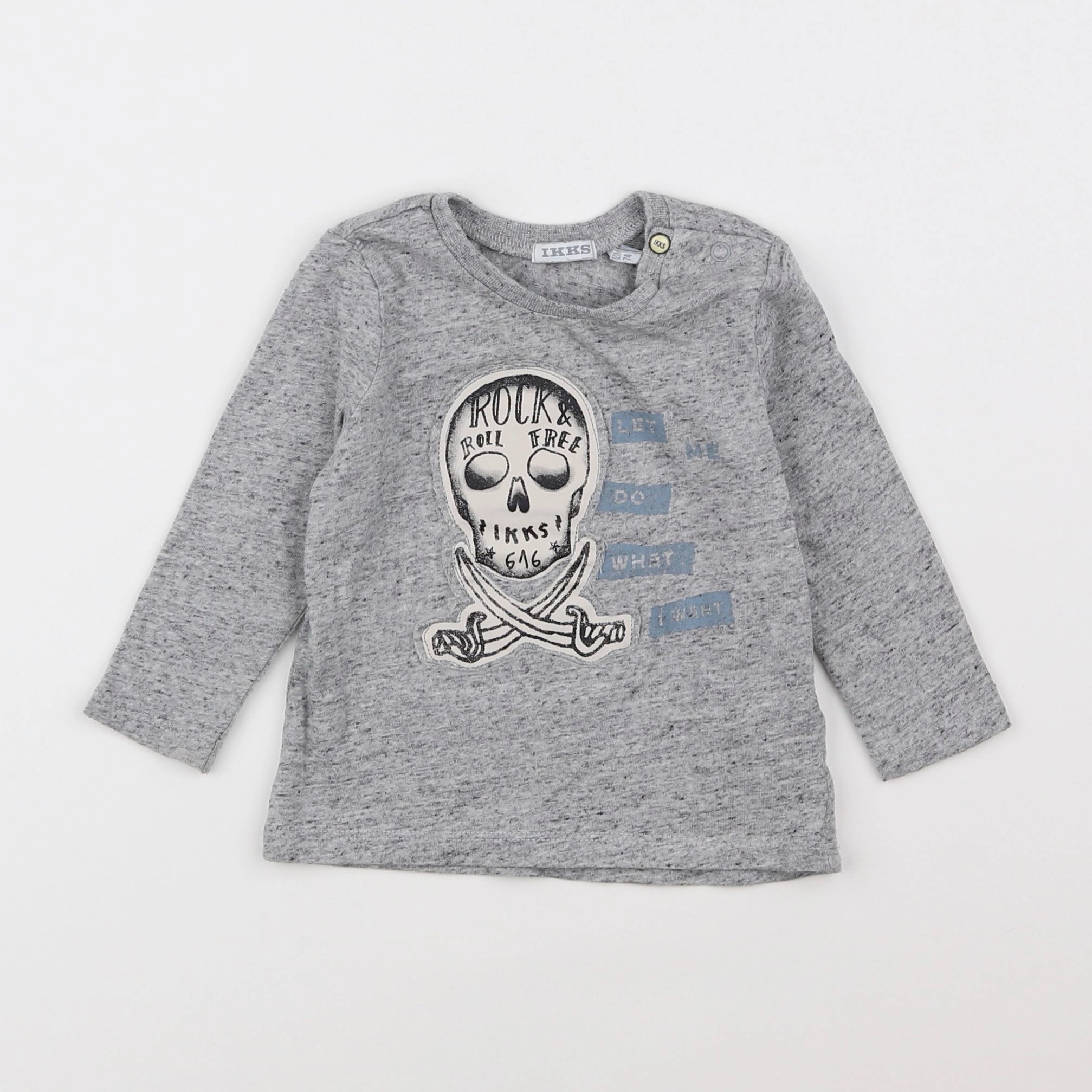 IKKS - tee-shirt gris - 12 mois