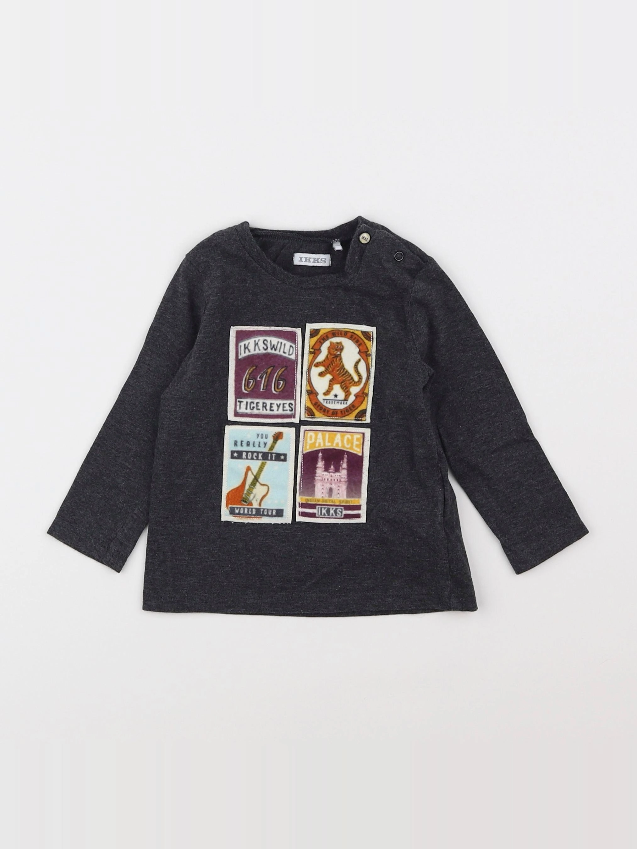 IKKS - tee-shirt gris - 12 mois