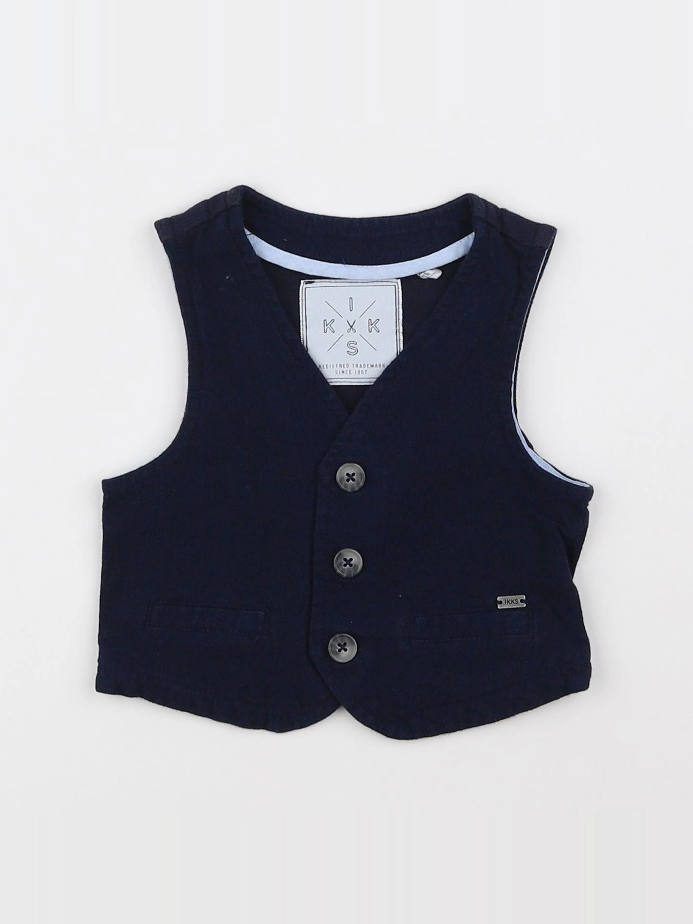 IKKS - gilet bleu - 12 mois