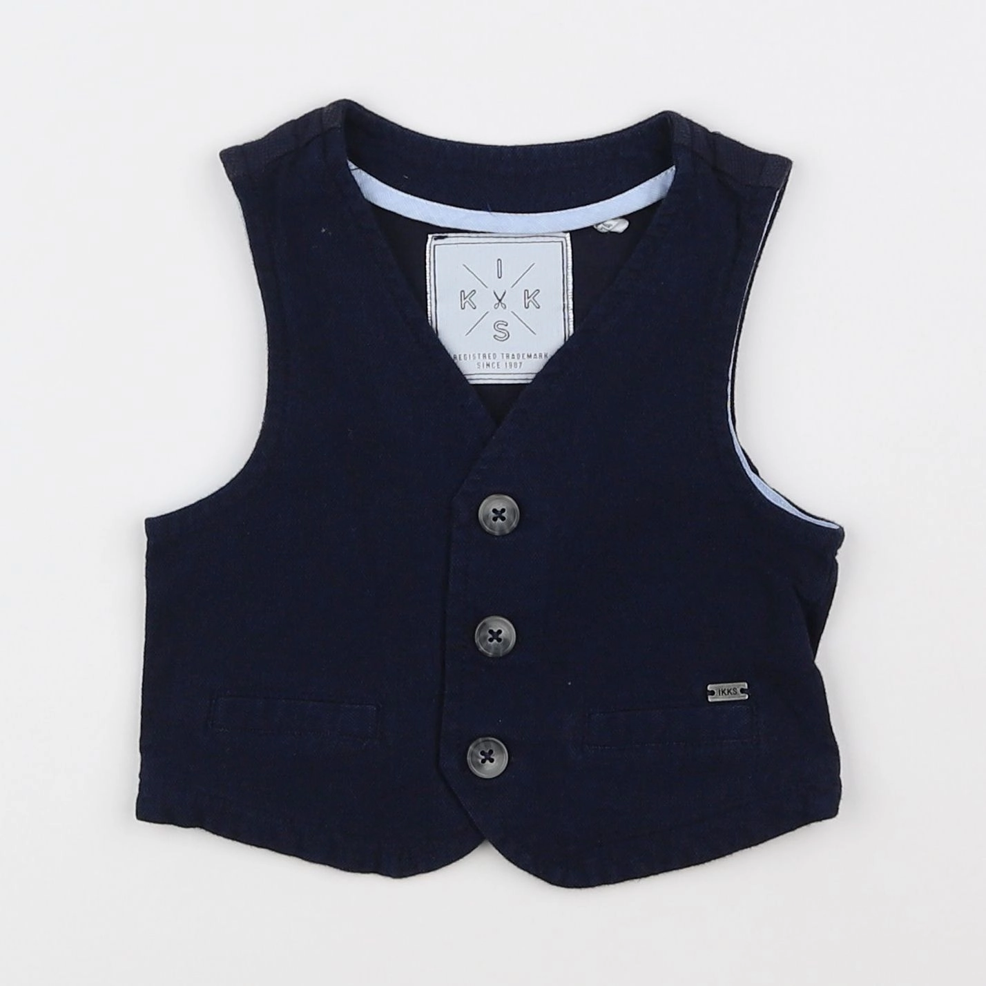 IKKS - gilet bleu - 12 mois