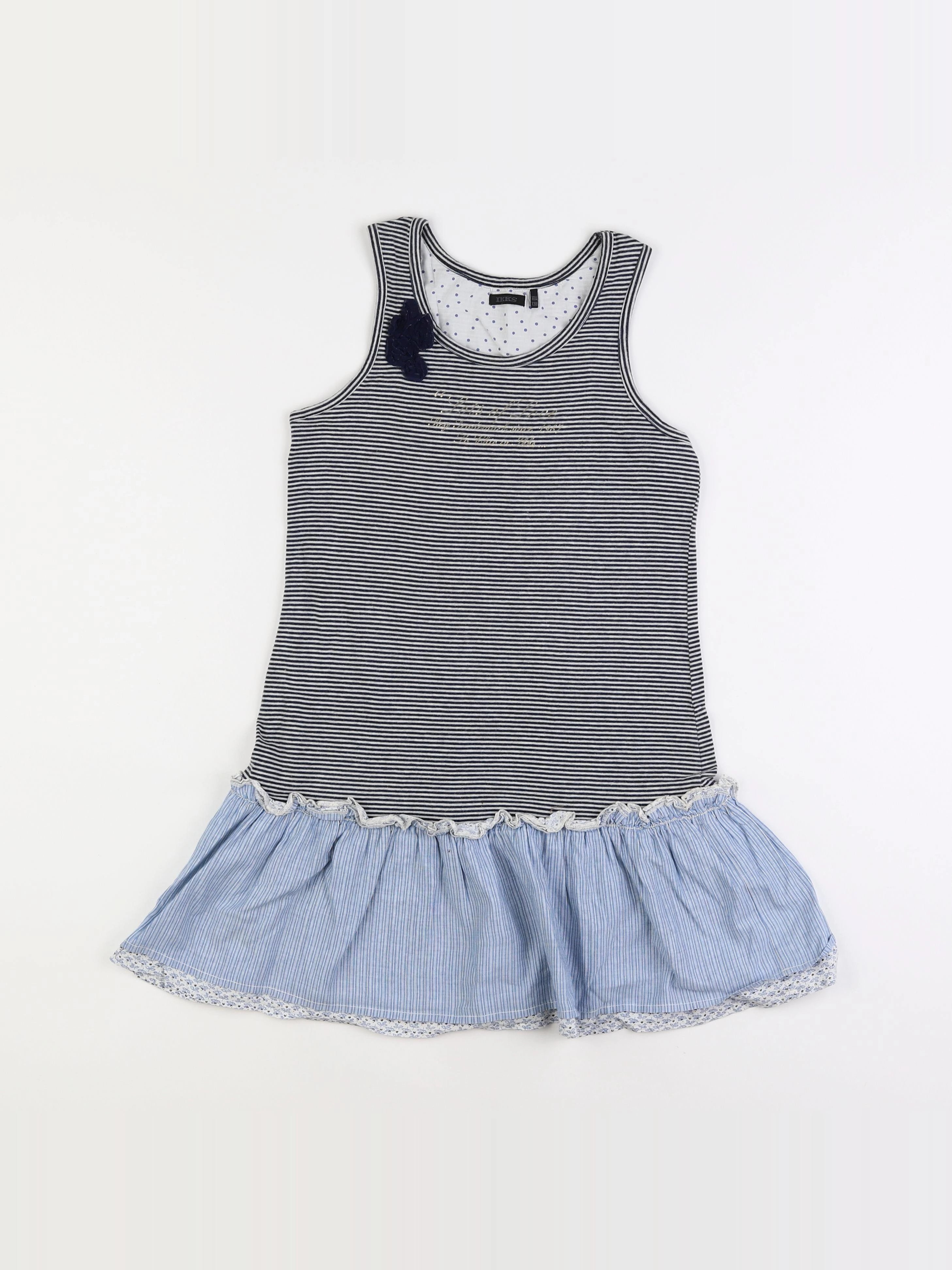 IKKS - robe bleu - 10 ans