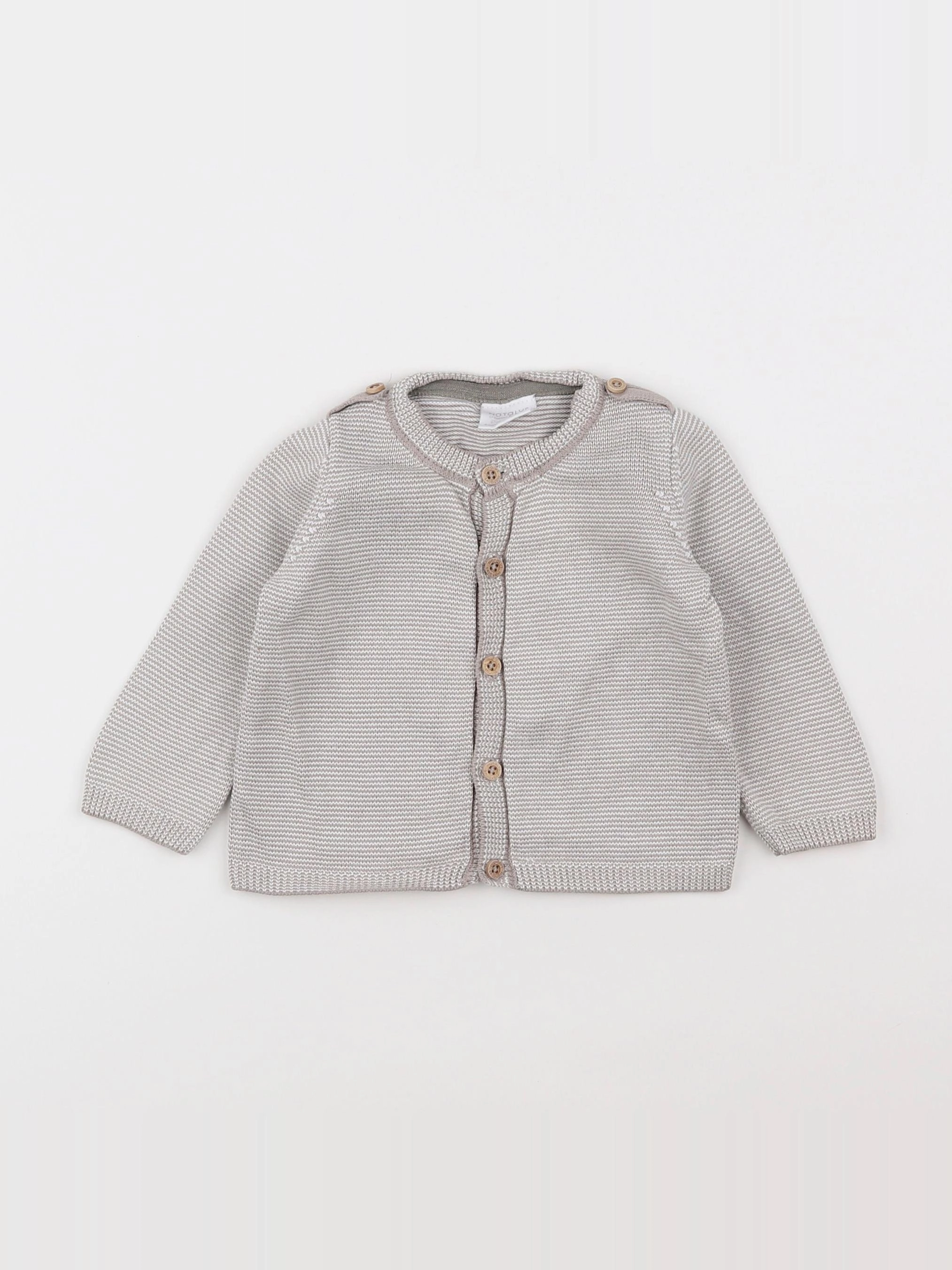 Natalys - gilet marron - 6 mois