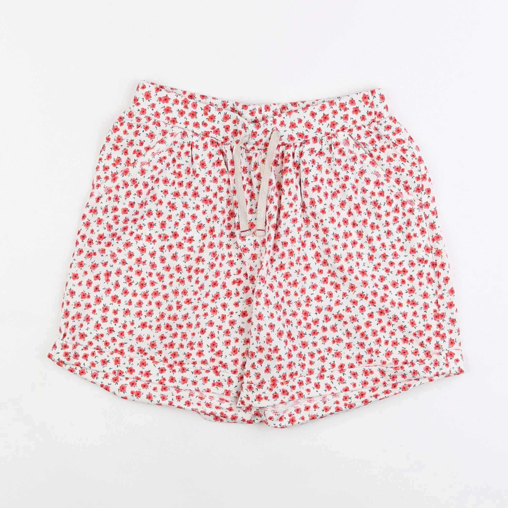 Vertbaudet - short blanc, rouge - 14 ans