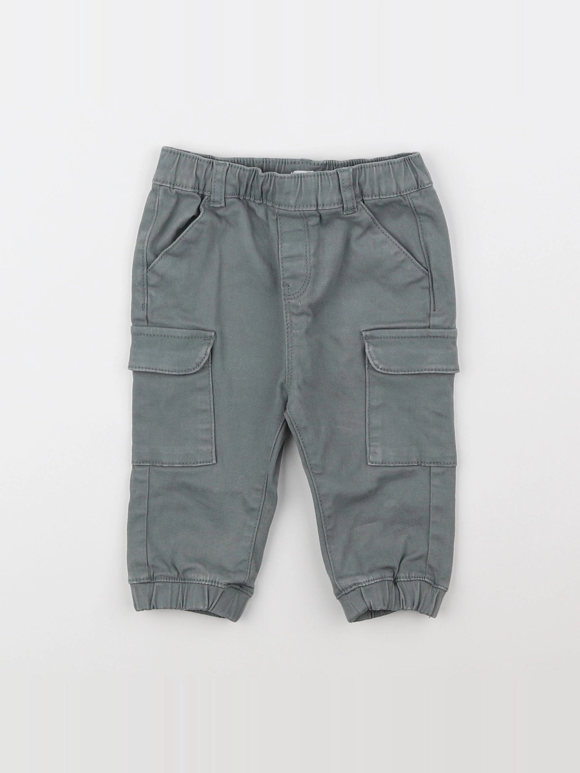 Vertbaudet - pantalon vert - 9 mois