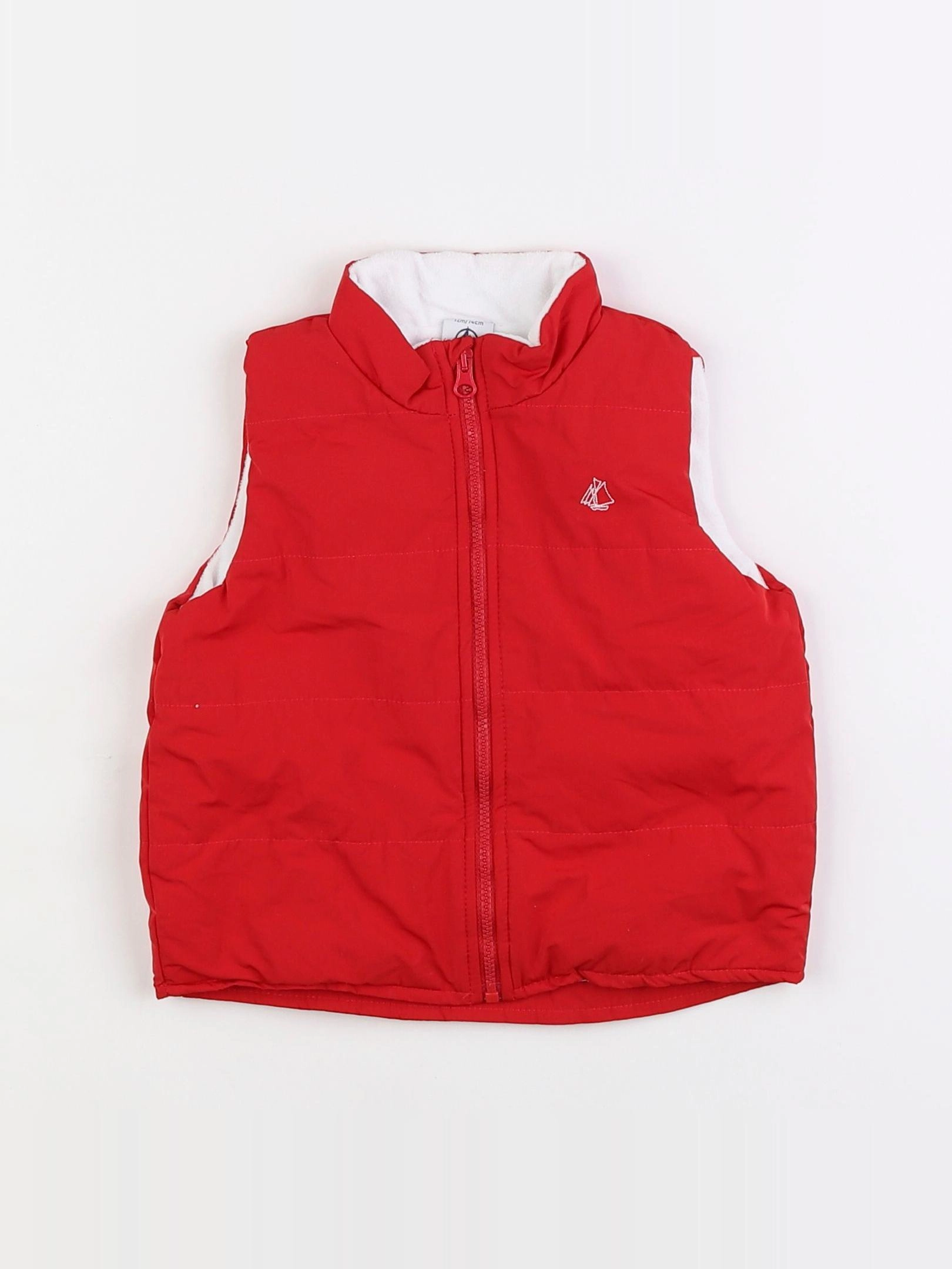 Petit Bateau - doudoune rouge - 12 mois