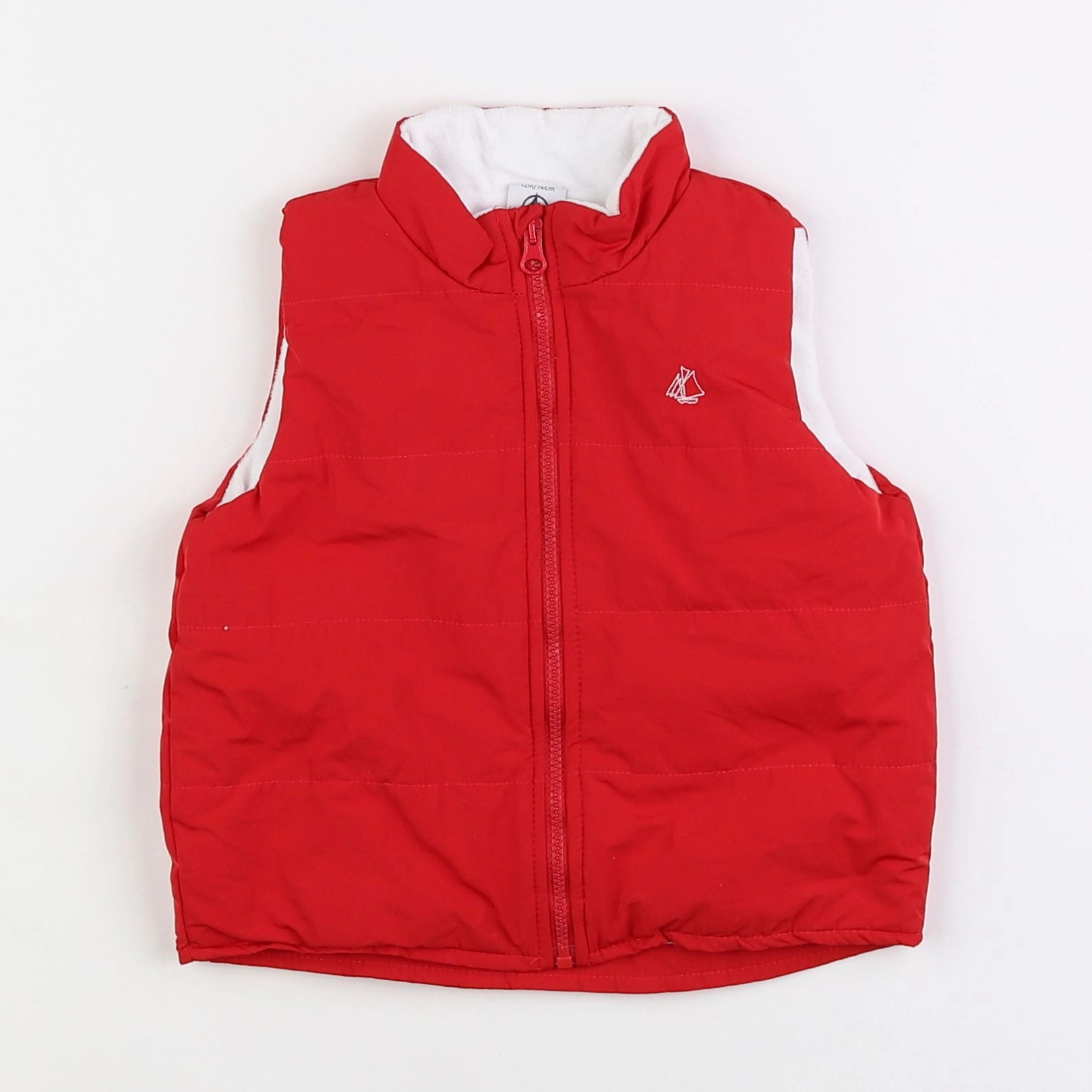Petit Bateau - doudoune rouge - 12 mois