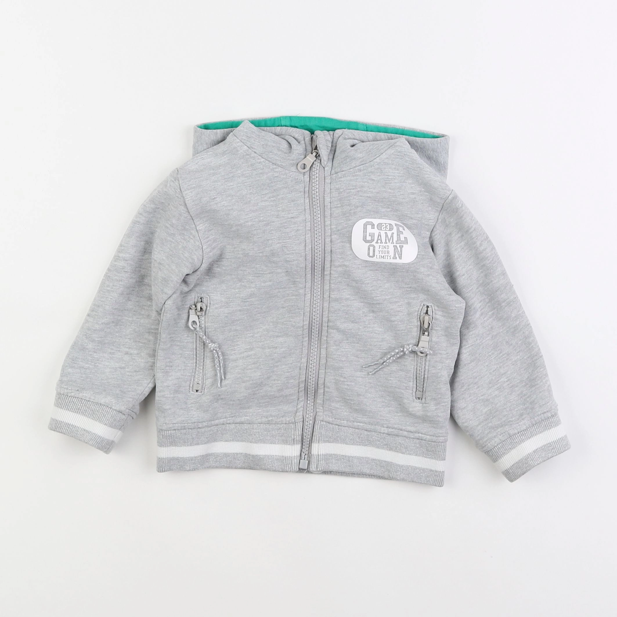 Vertbaudet - sweat gris - 2 ans