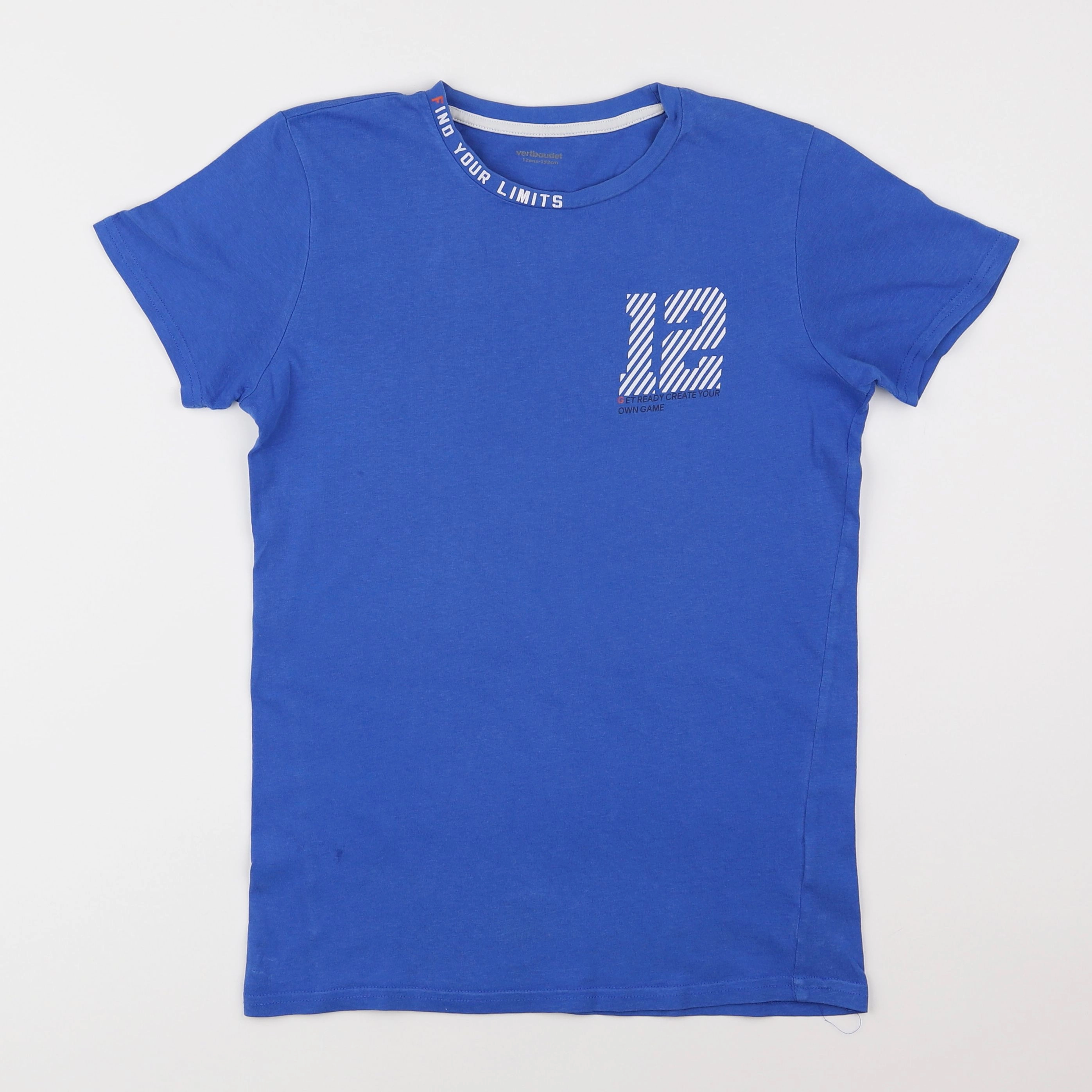 Vertbaudet - tee-shirt bleu - 12 ans