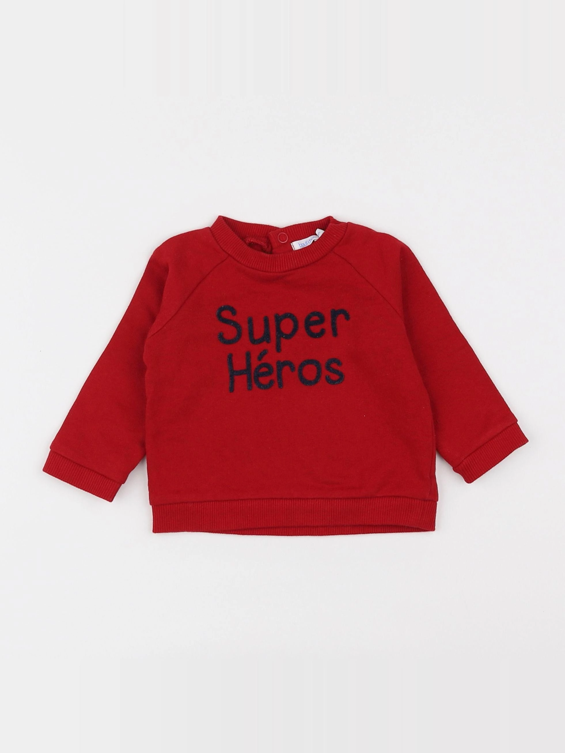 Boutchou - sweat rouge - 6 mois