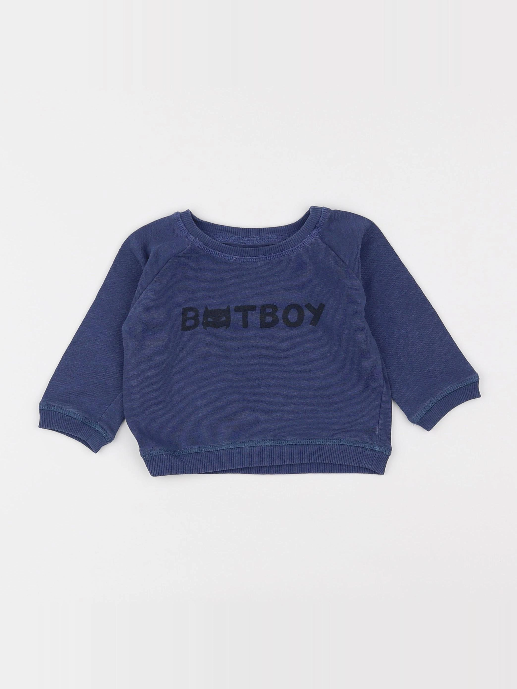 Louis Louise - sweat bleu - 12 mois
