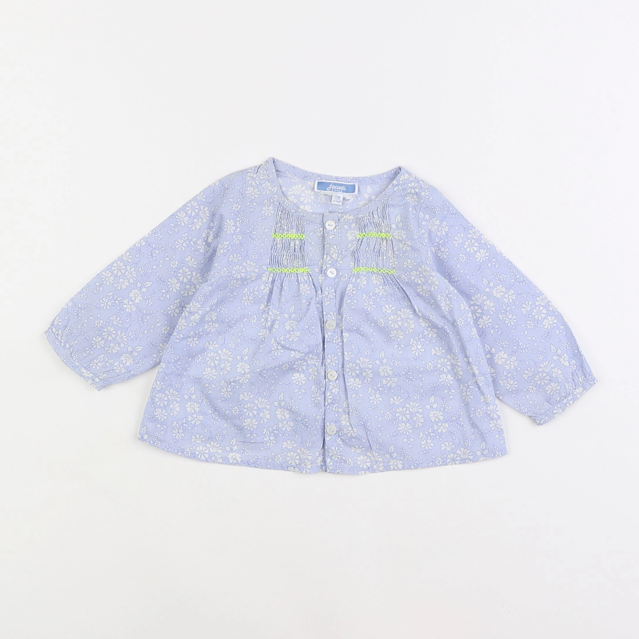 Jacadi - blouse bleu - 6 mois