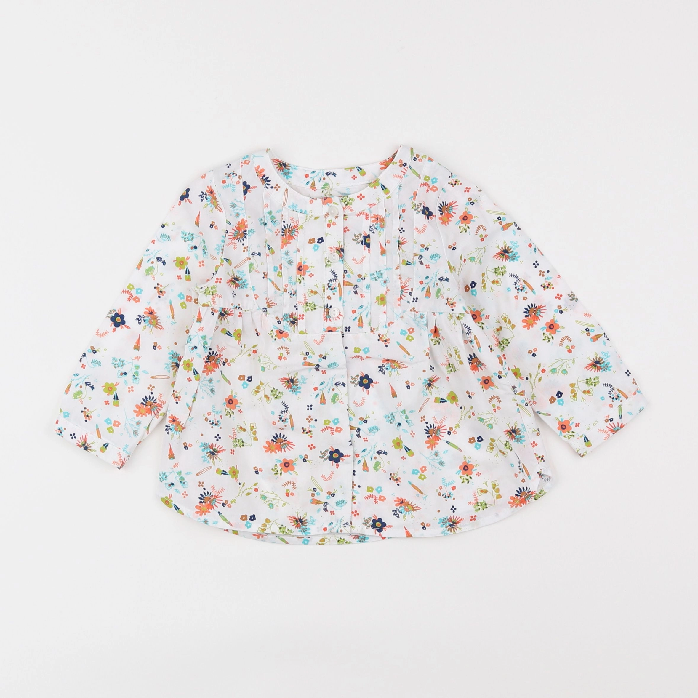 Vertbaudet - blouse blanc - 12 mois