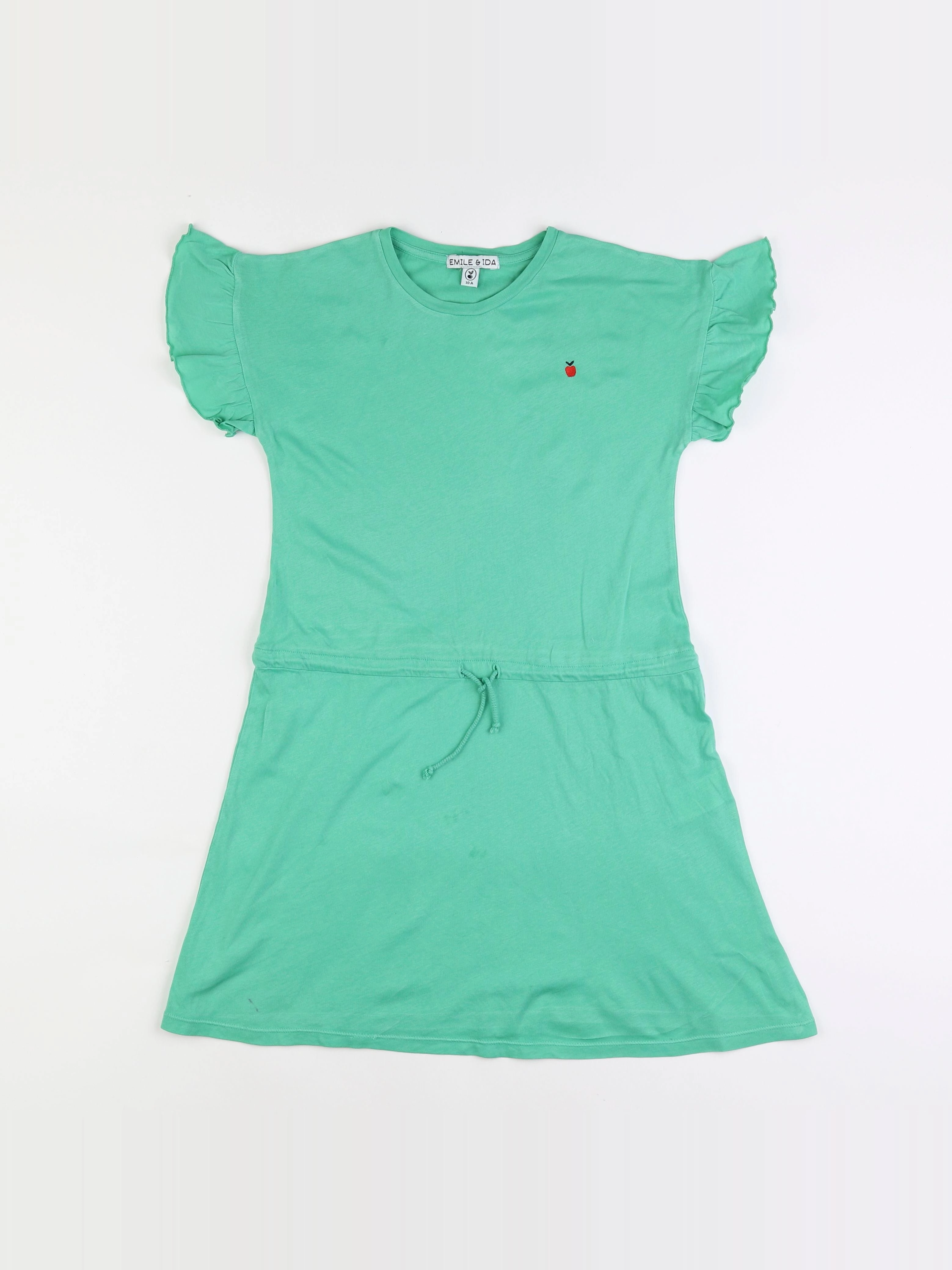 Emile et Ida - robe vert - 10 ans
