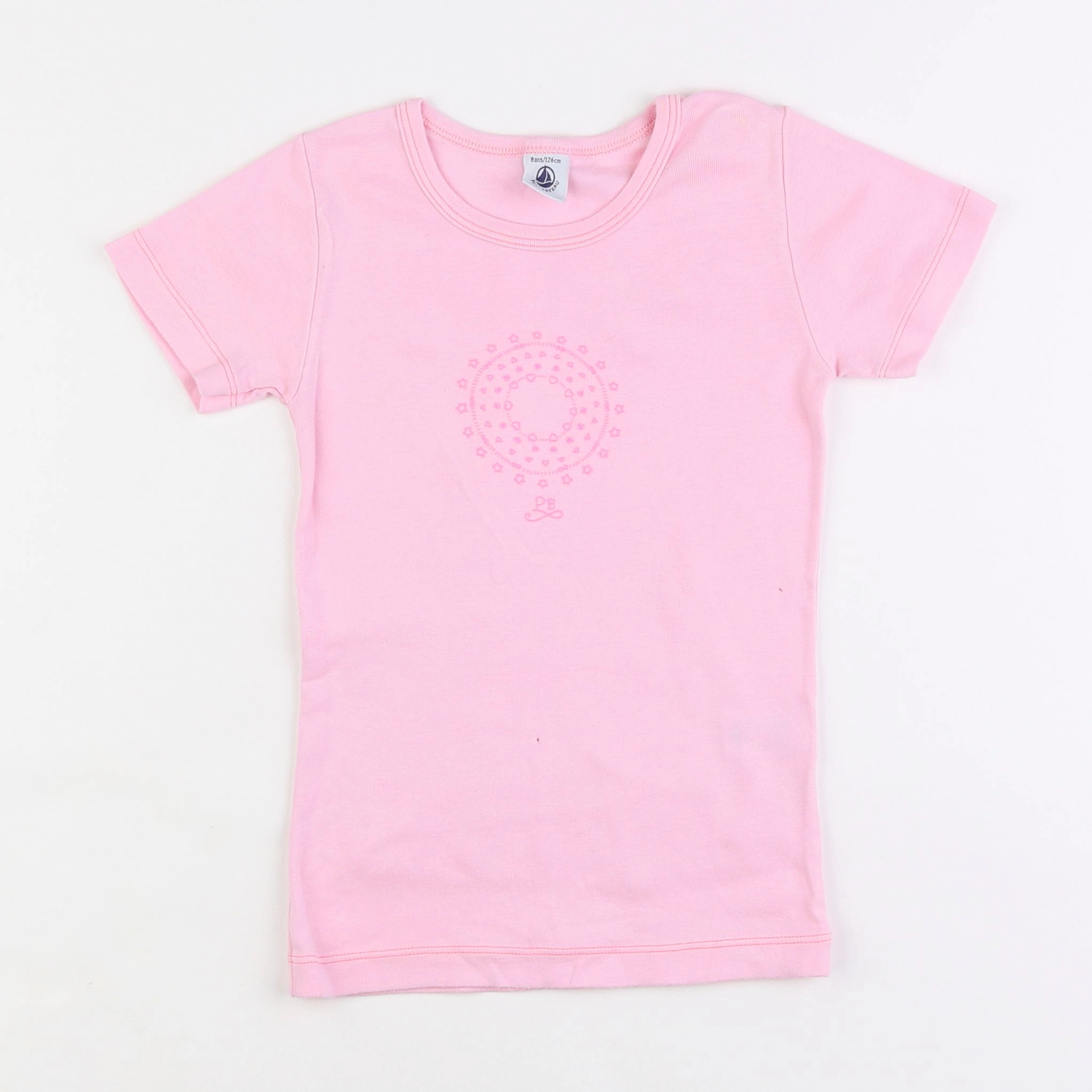 Petit Bateau - maillot de corps rose - 8 ans