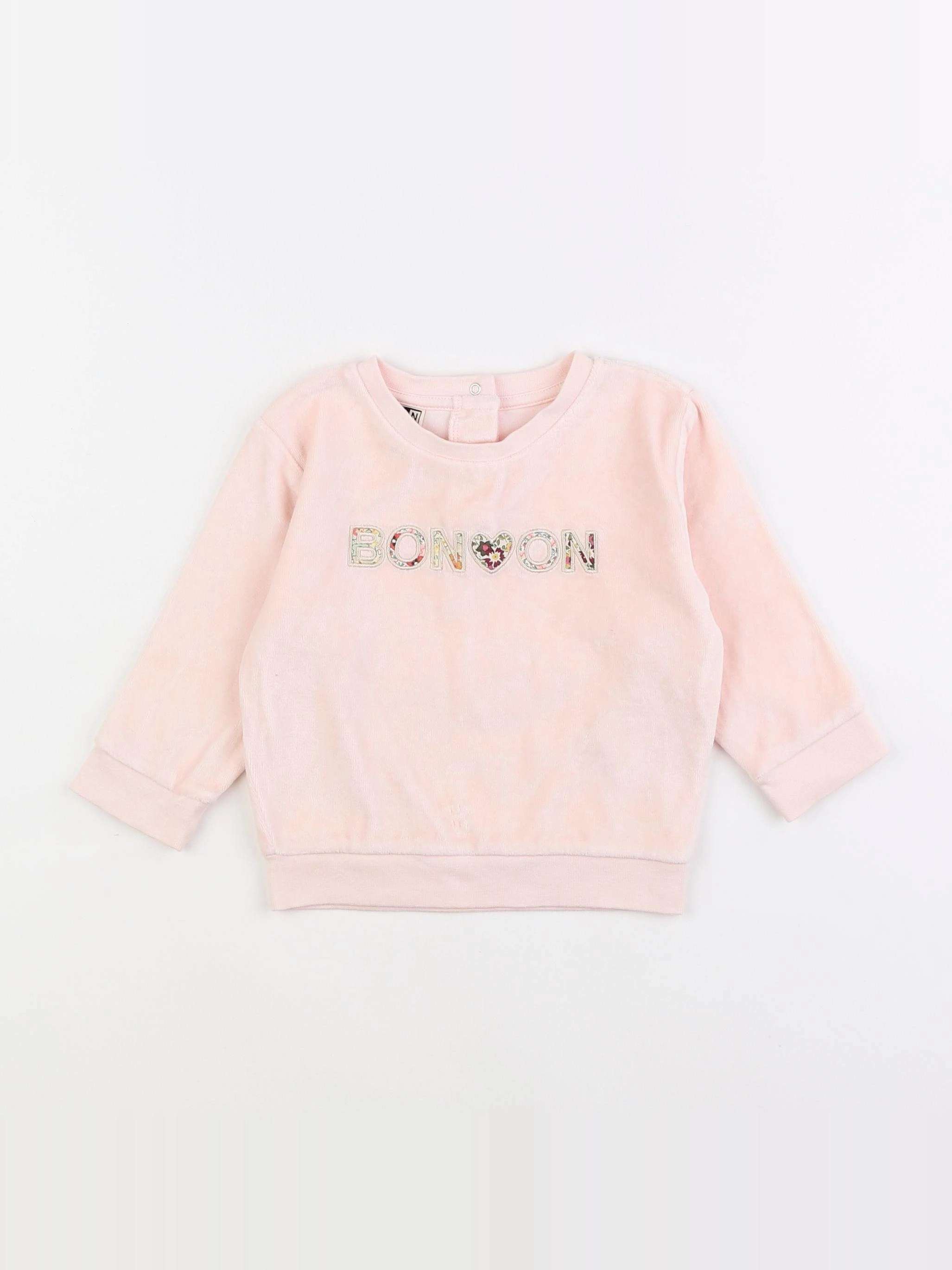 Bonton - sweat rose - 18 mois