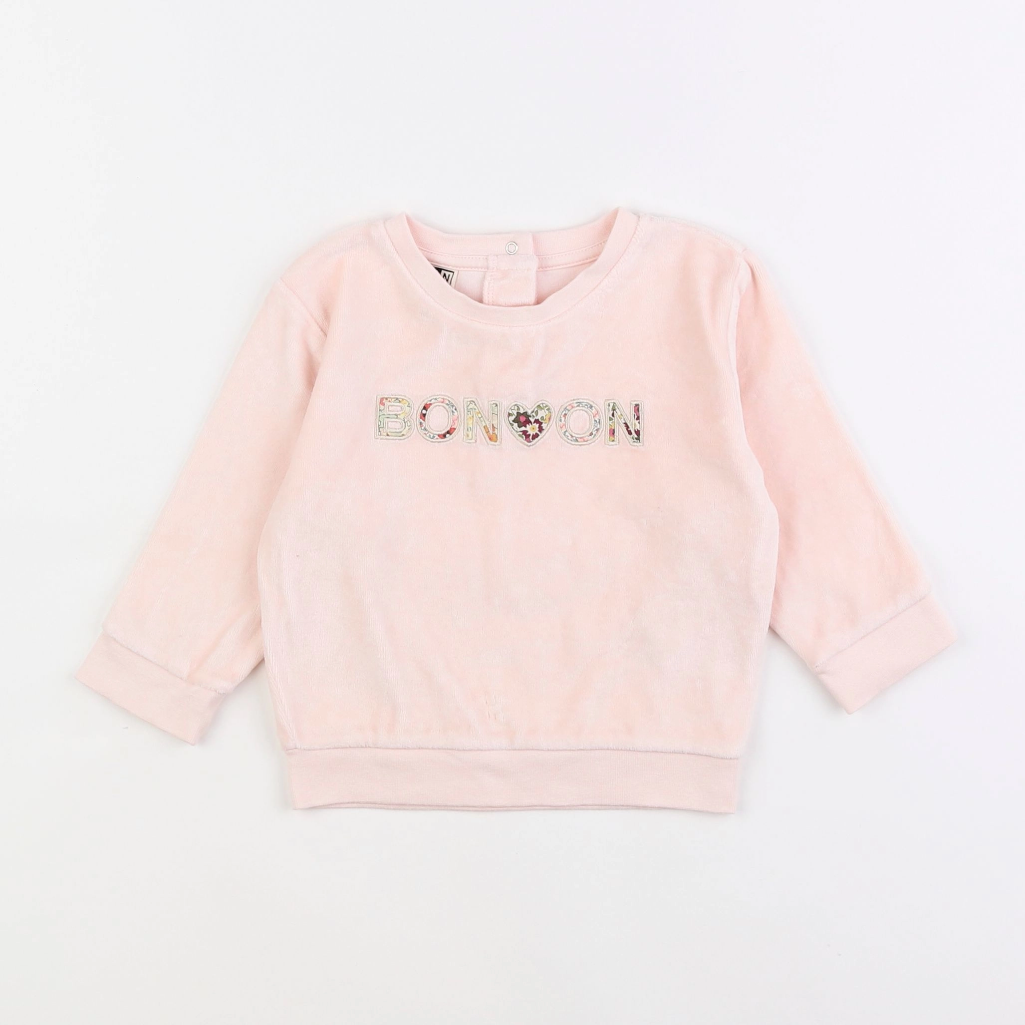 Bonton - sweat rose - 18 mois