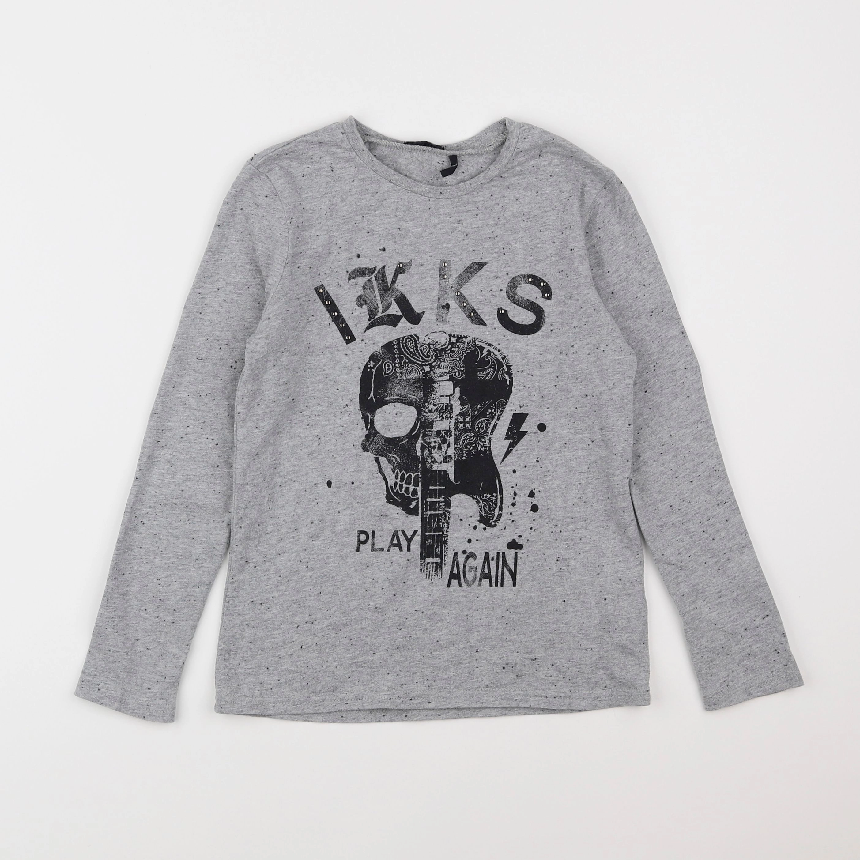 IKKS - tee-shirt gris - 8 ans