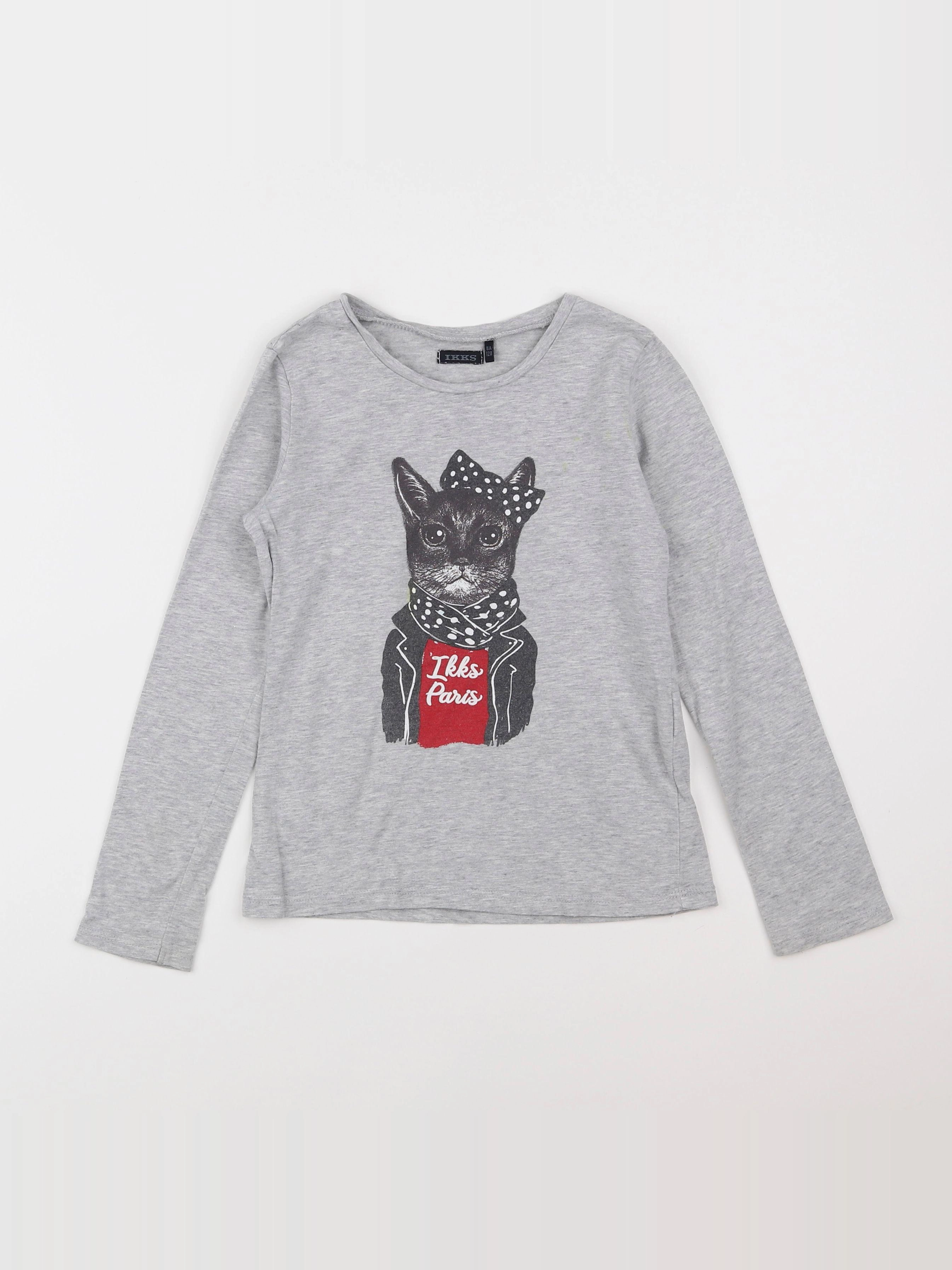 IKKS - tee-shirt gris - 8 ans
