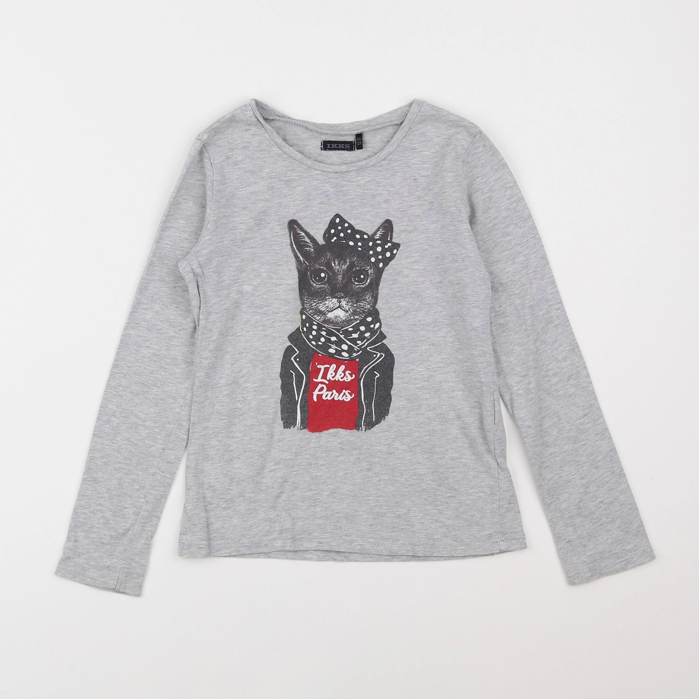 IKKS - tee-shirt gris - 8 ans