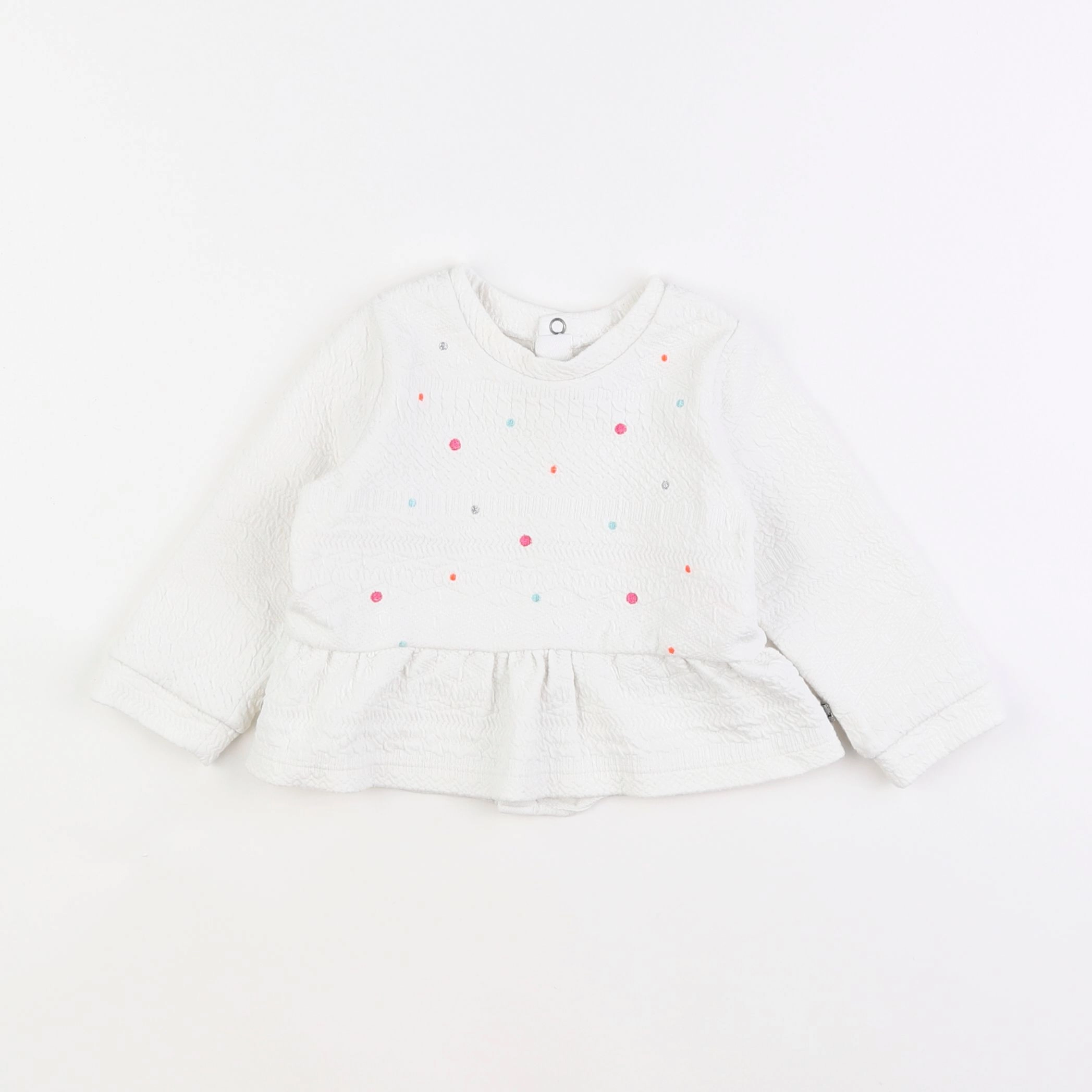 IKKS - sweat blanc - 12 mois