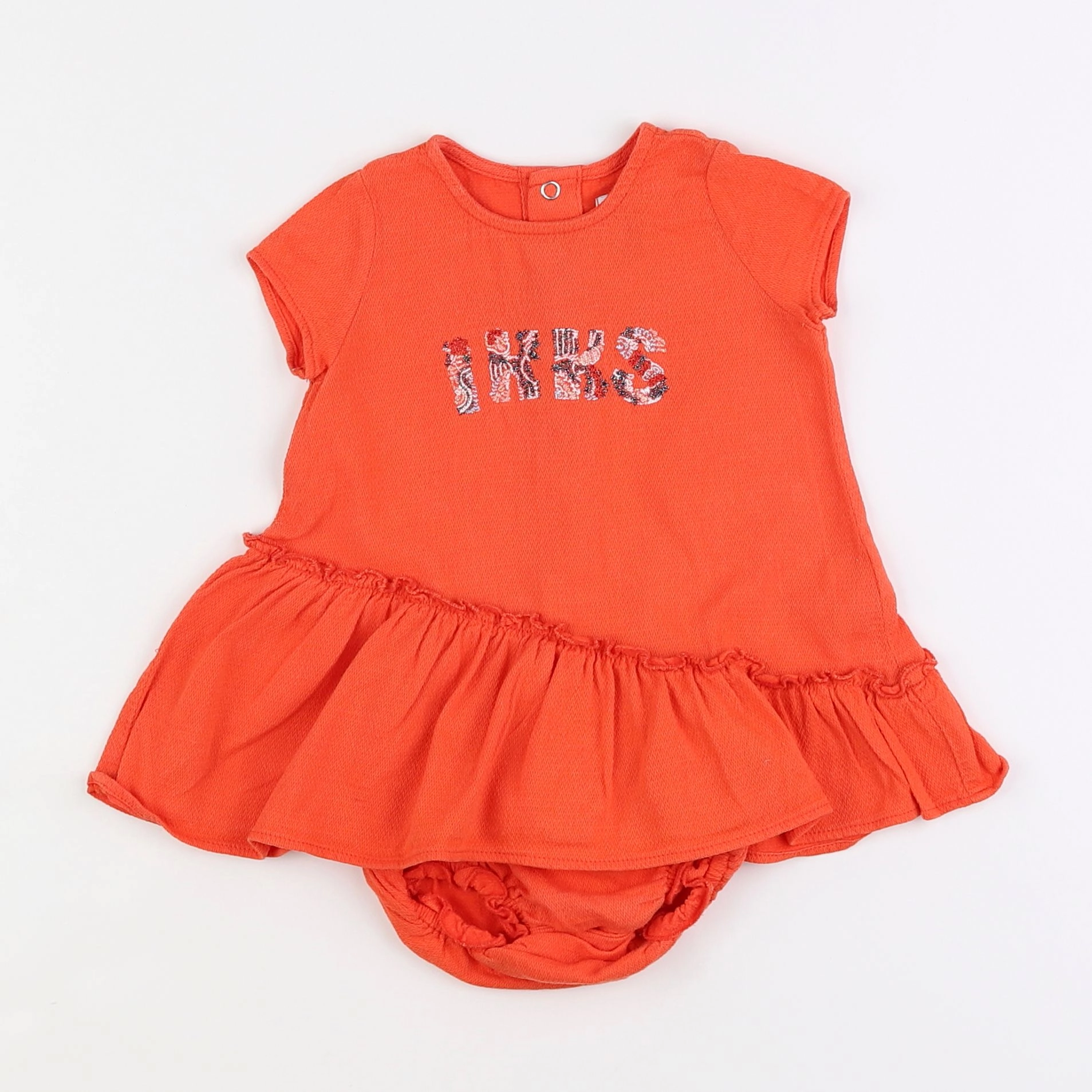 IKKS - robe orange - 6 mois