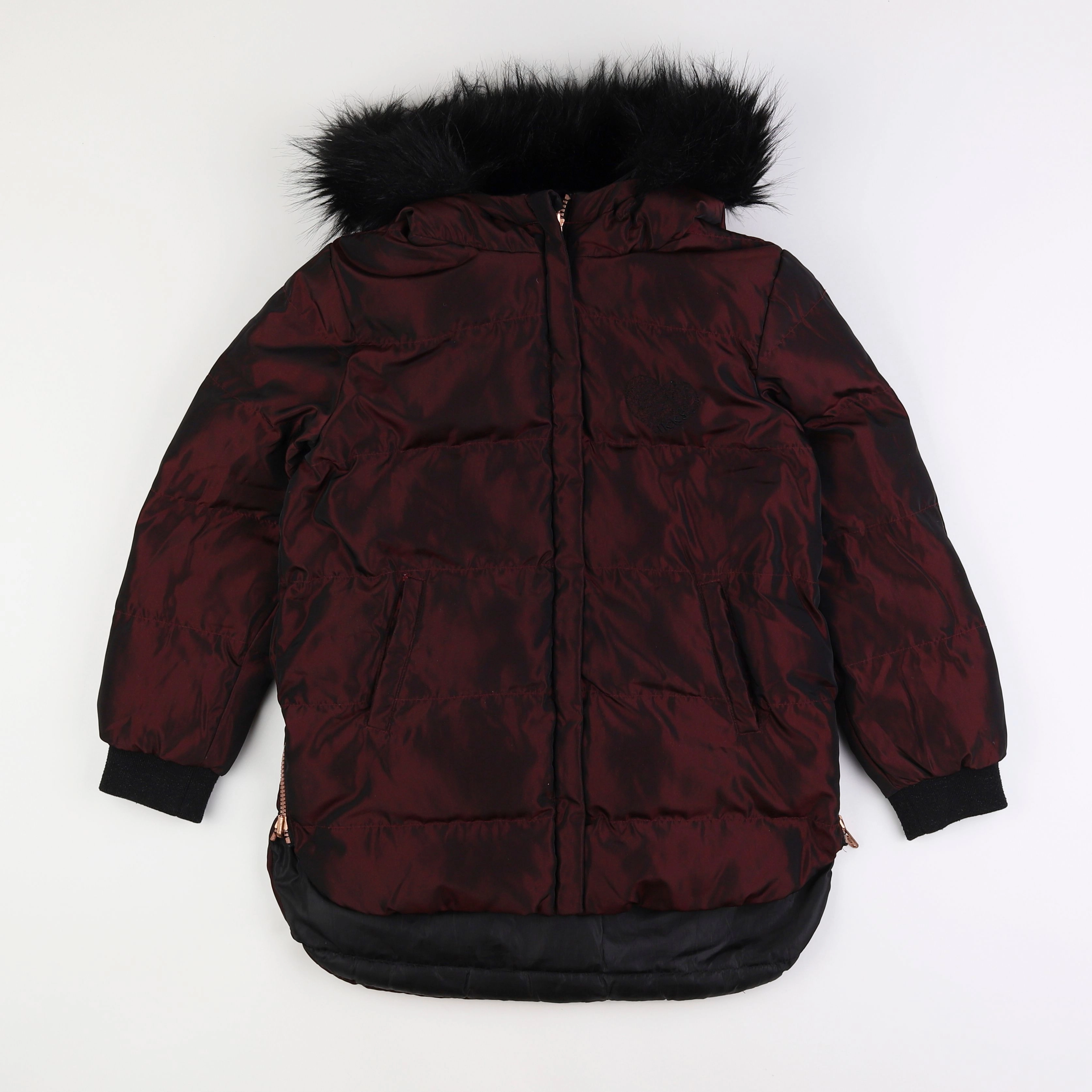 IKKS - parka réversible noir, rouge - 10 ans