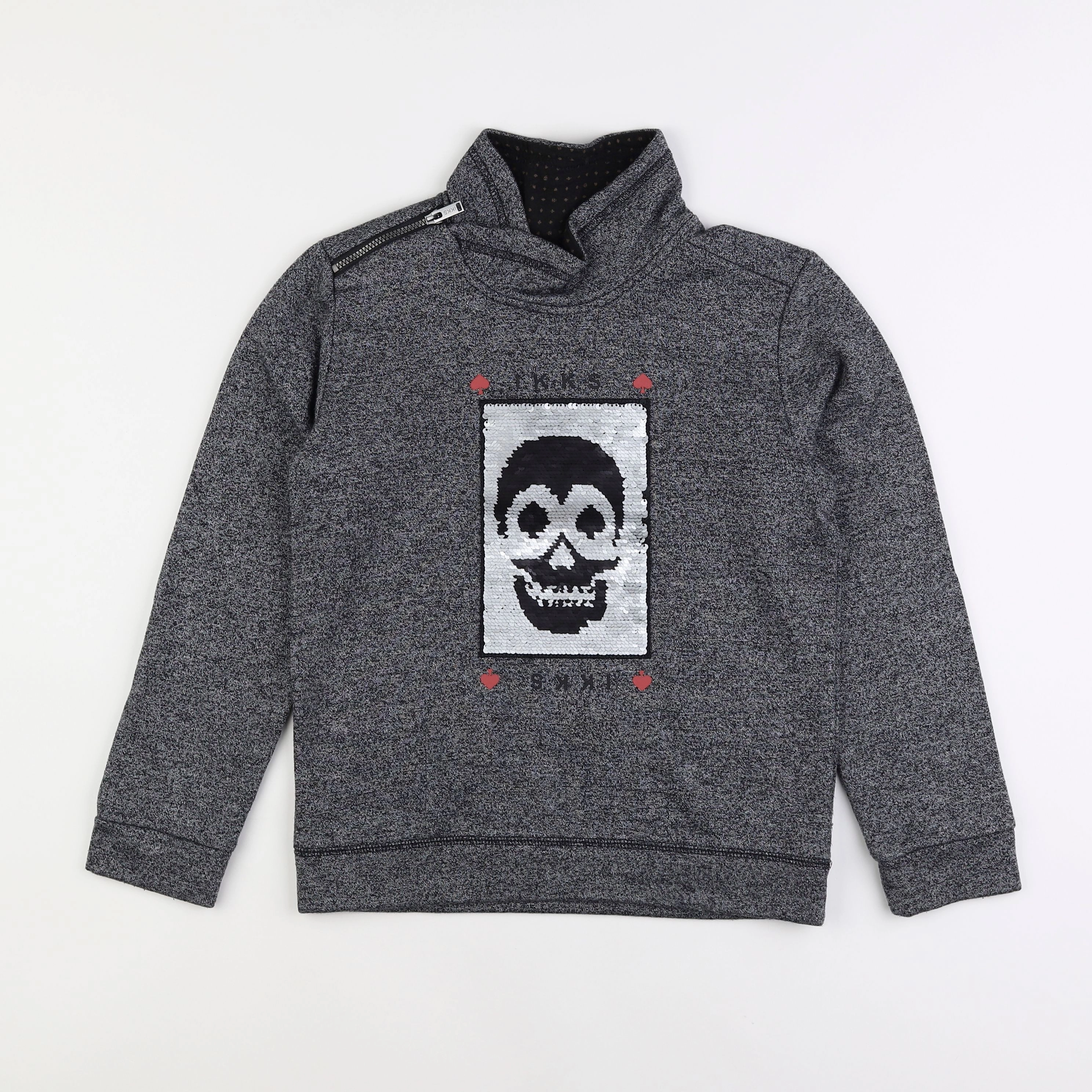 IKKS - sweat gris - 10 ans