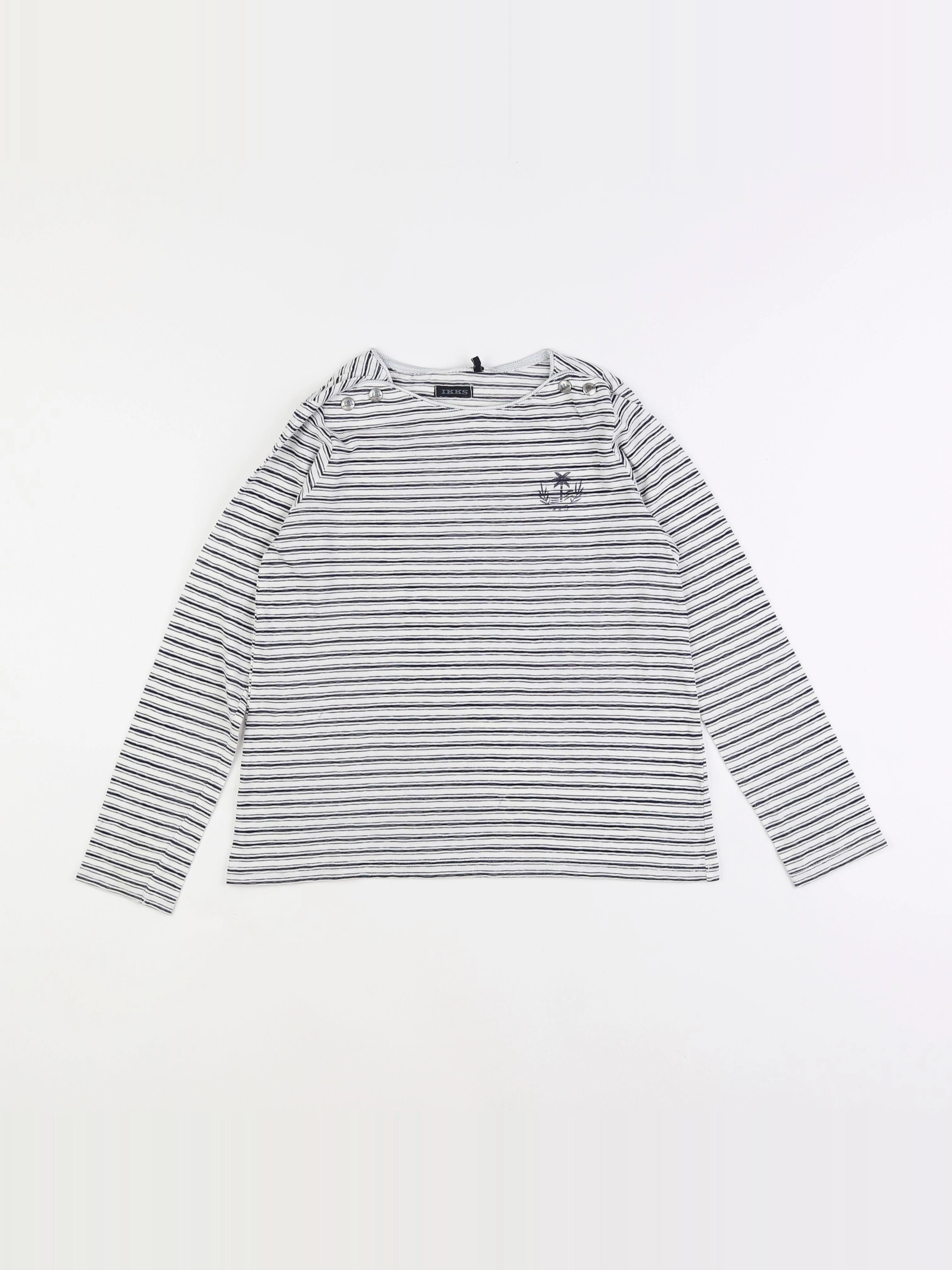 IKKS - tee-shirt blanc, noir - 10 ans