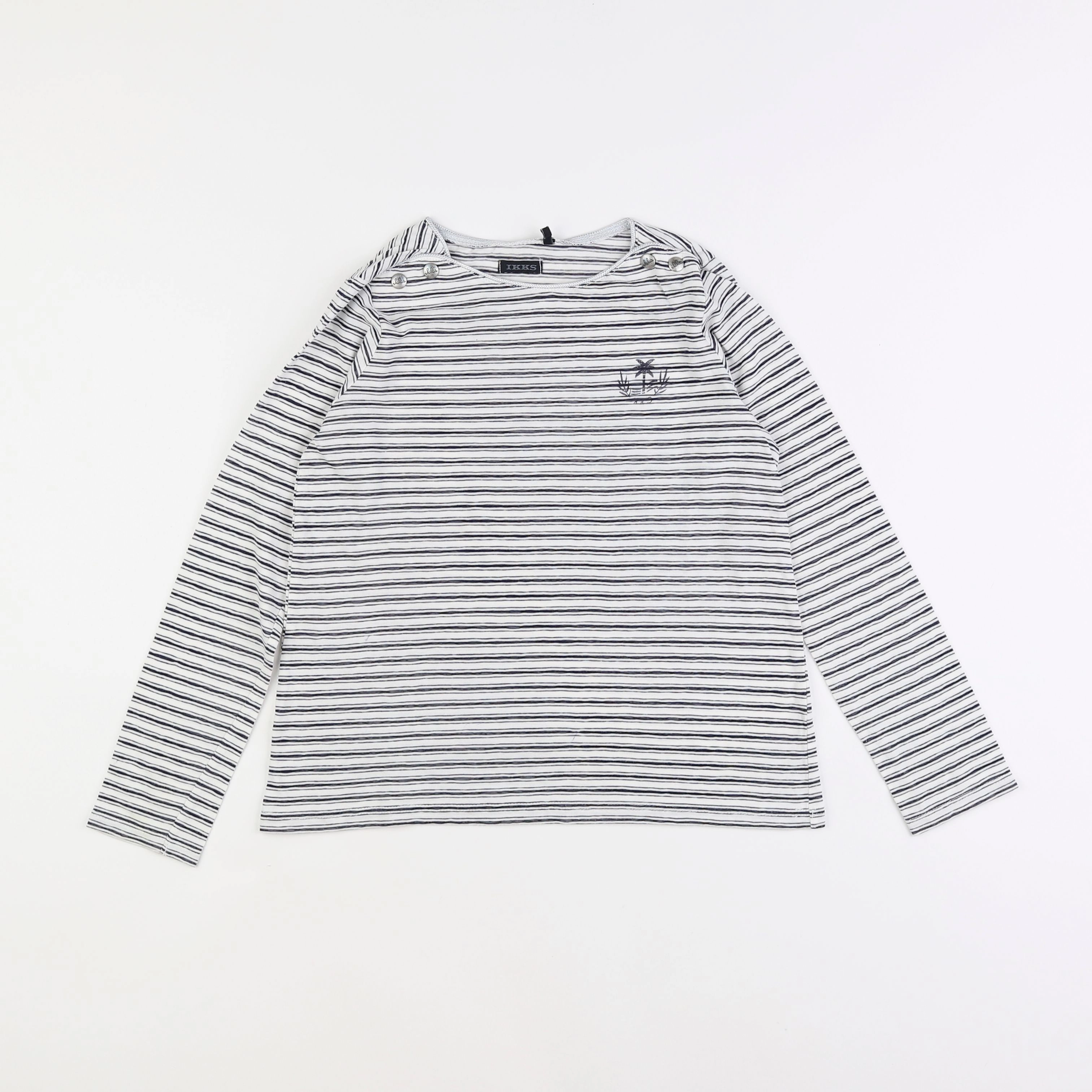 IKKS - tee-shirt blanc, noir - 10 ans