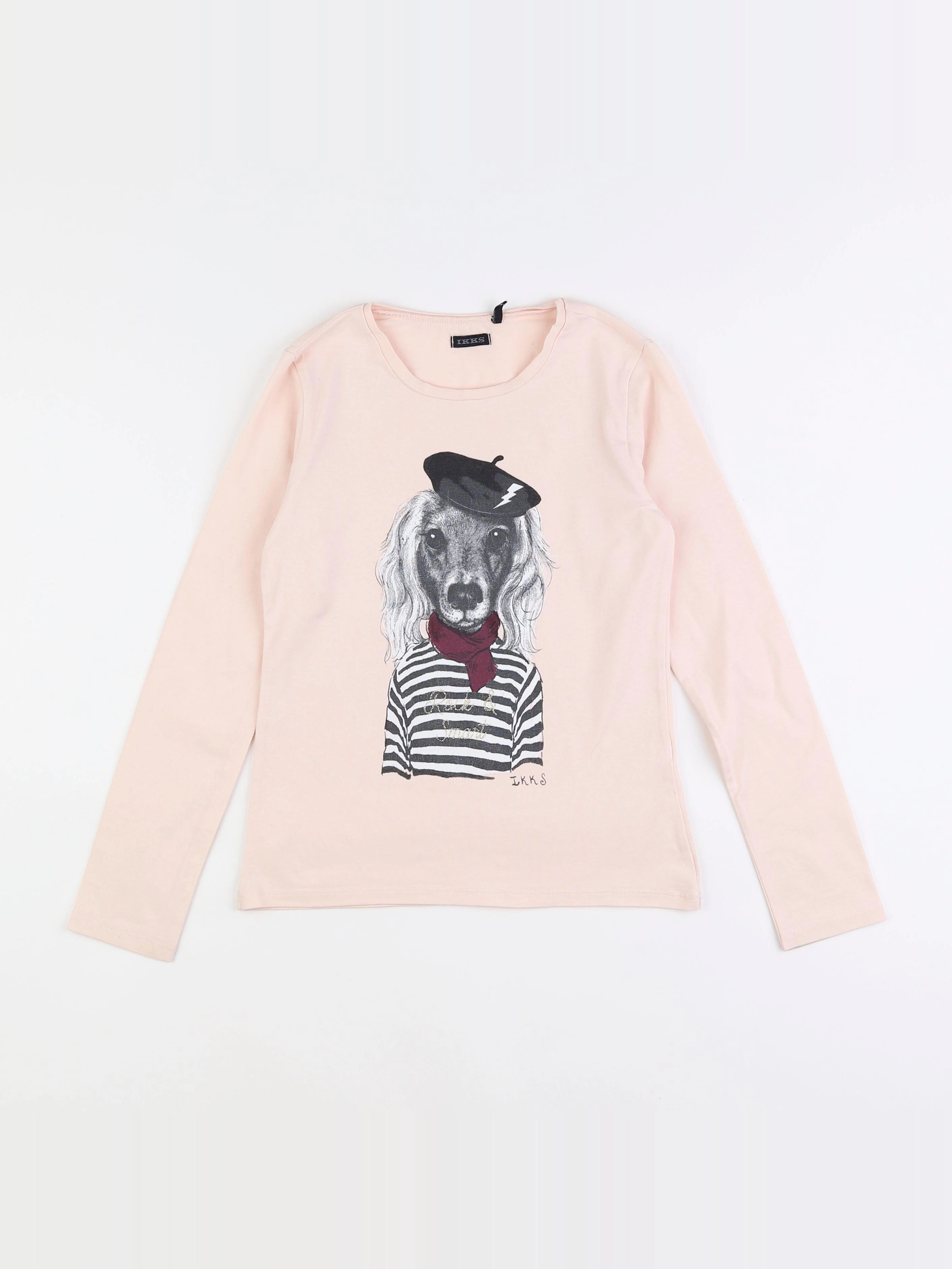 IKKS - tee-shirt rose - 10 ans