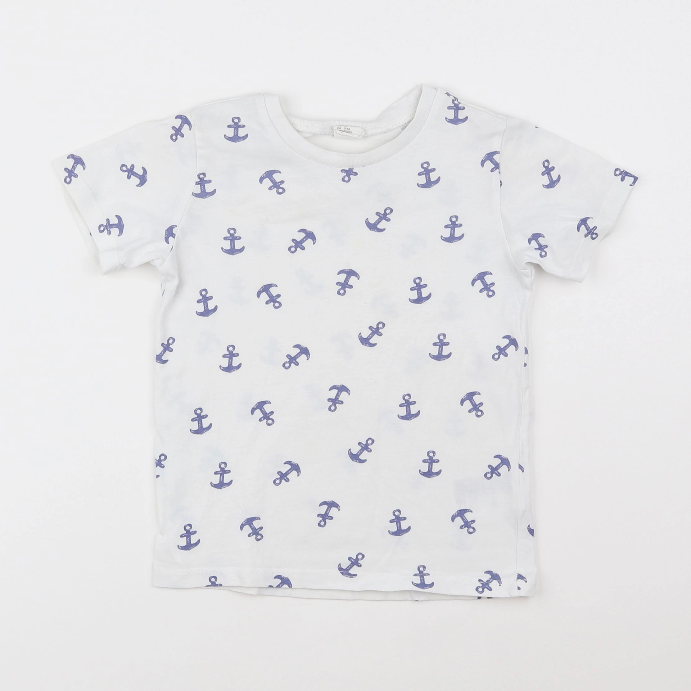 H&M - tee-shirt bleu - 3/4 ans