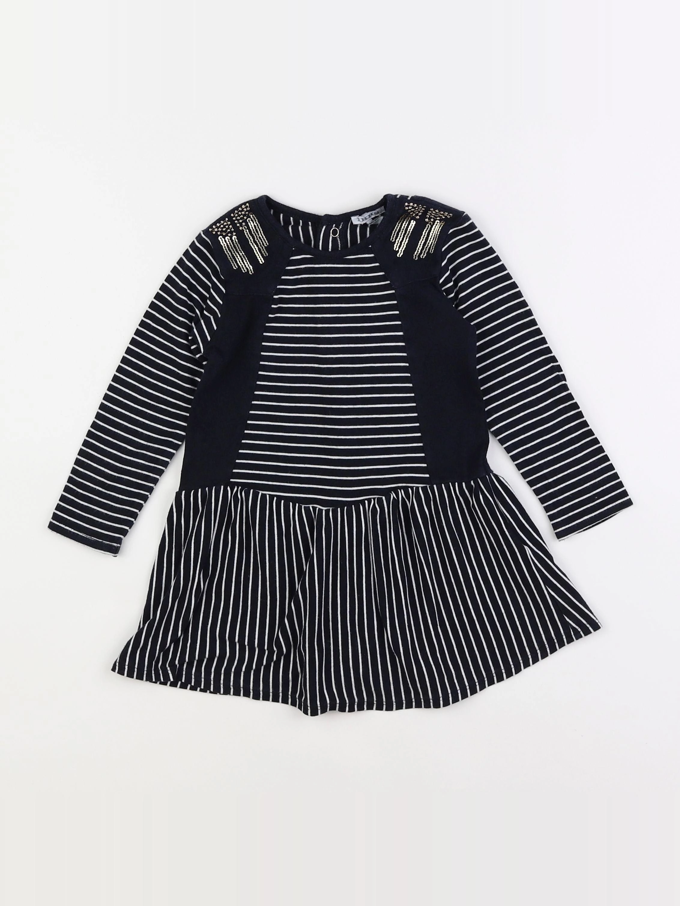 IKKS - robe bleu, blanc - 2 ans