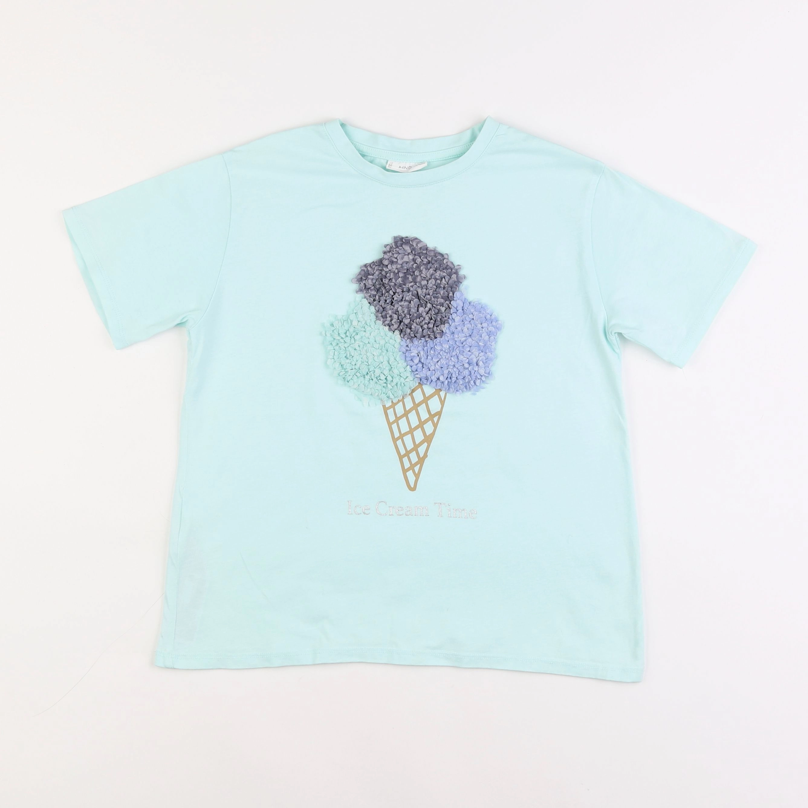 Mango - tee-shirt bleu - 9/10 ans