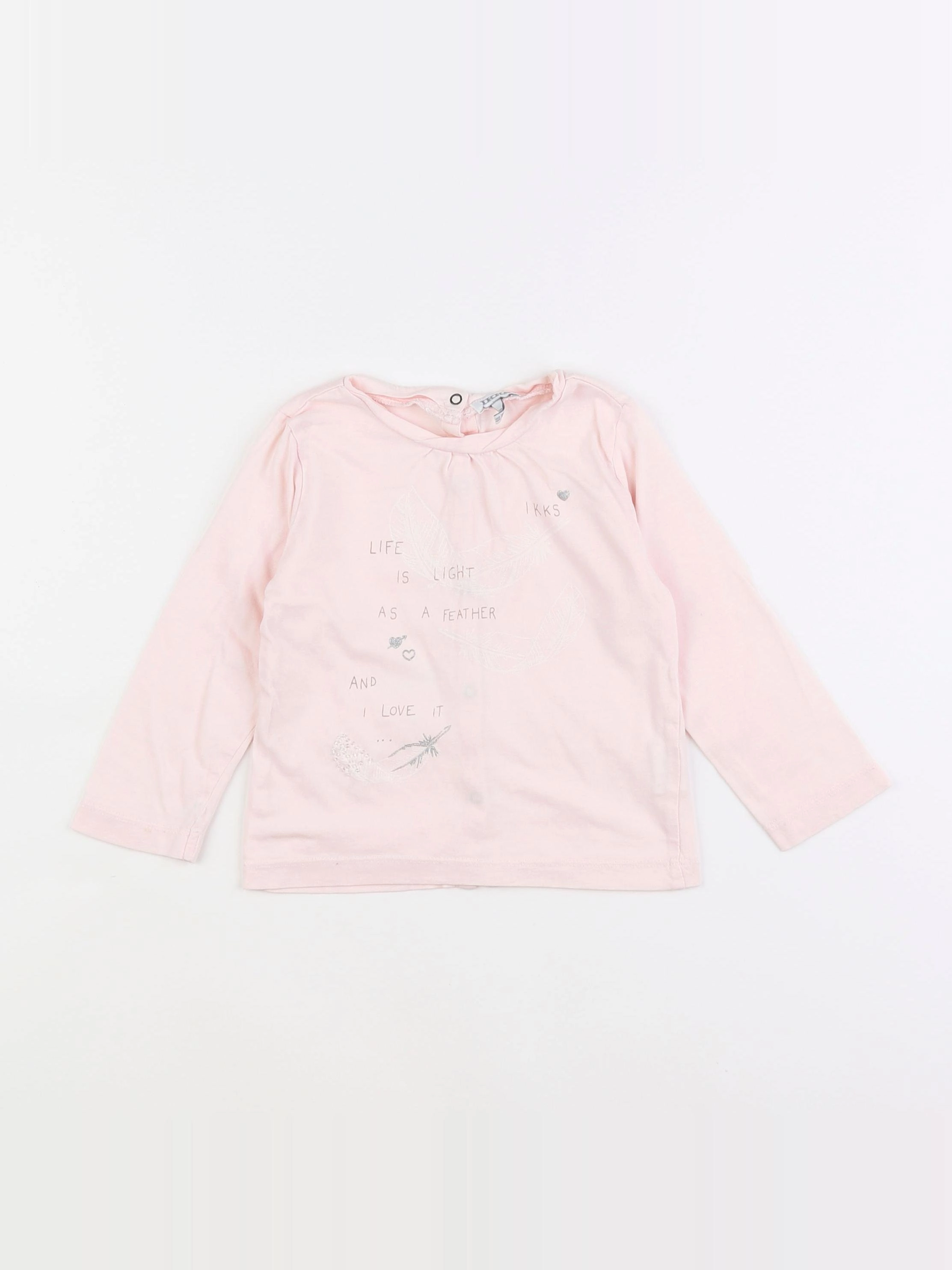 IKKS - tee-shirt rose - 18 mois