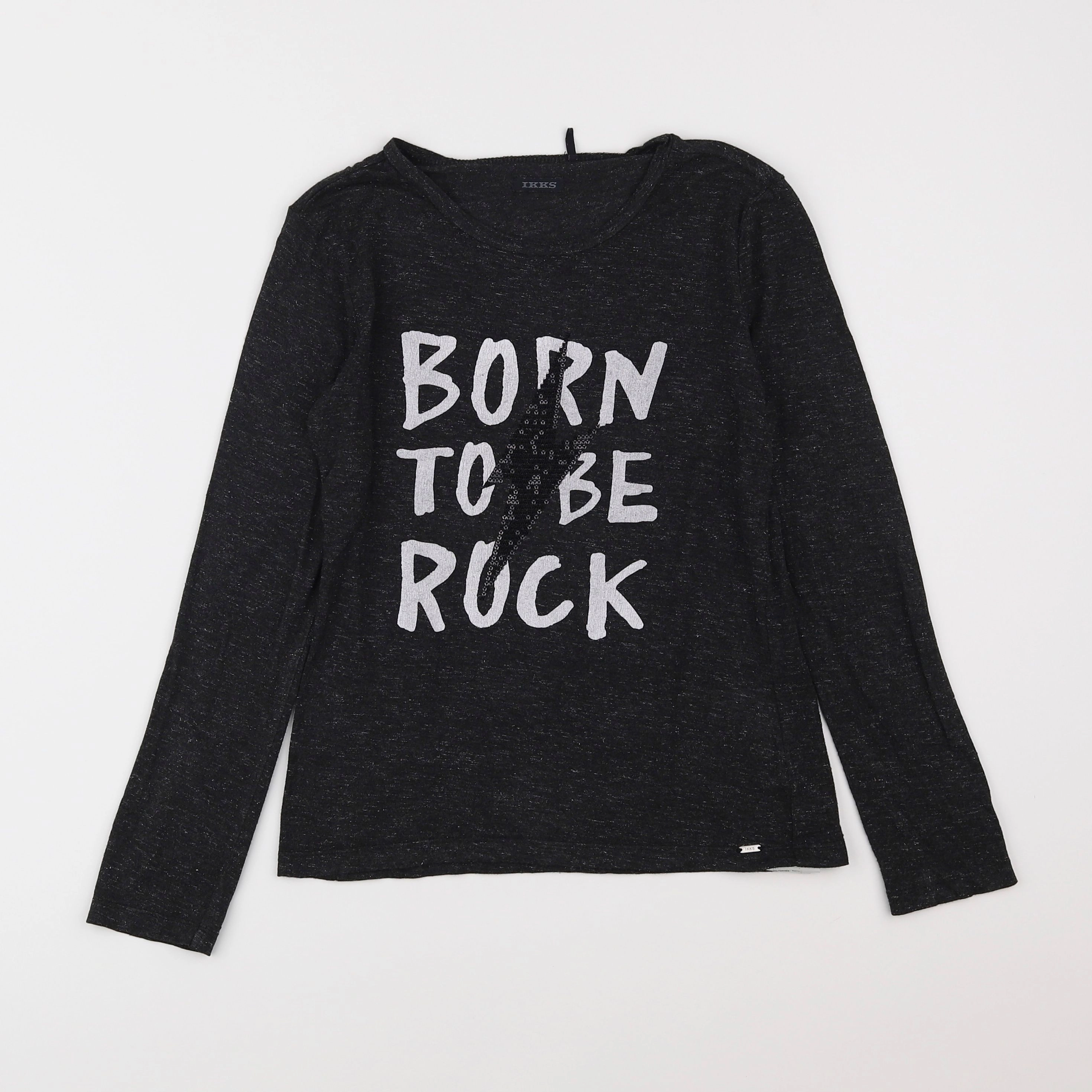 IKKS - tee-shirt gris, argent - 10 ans