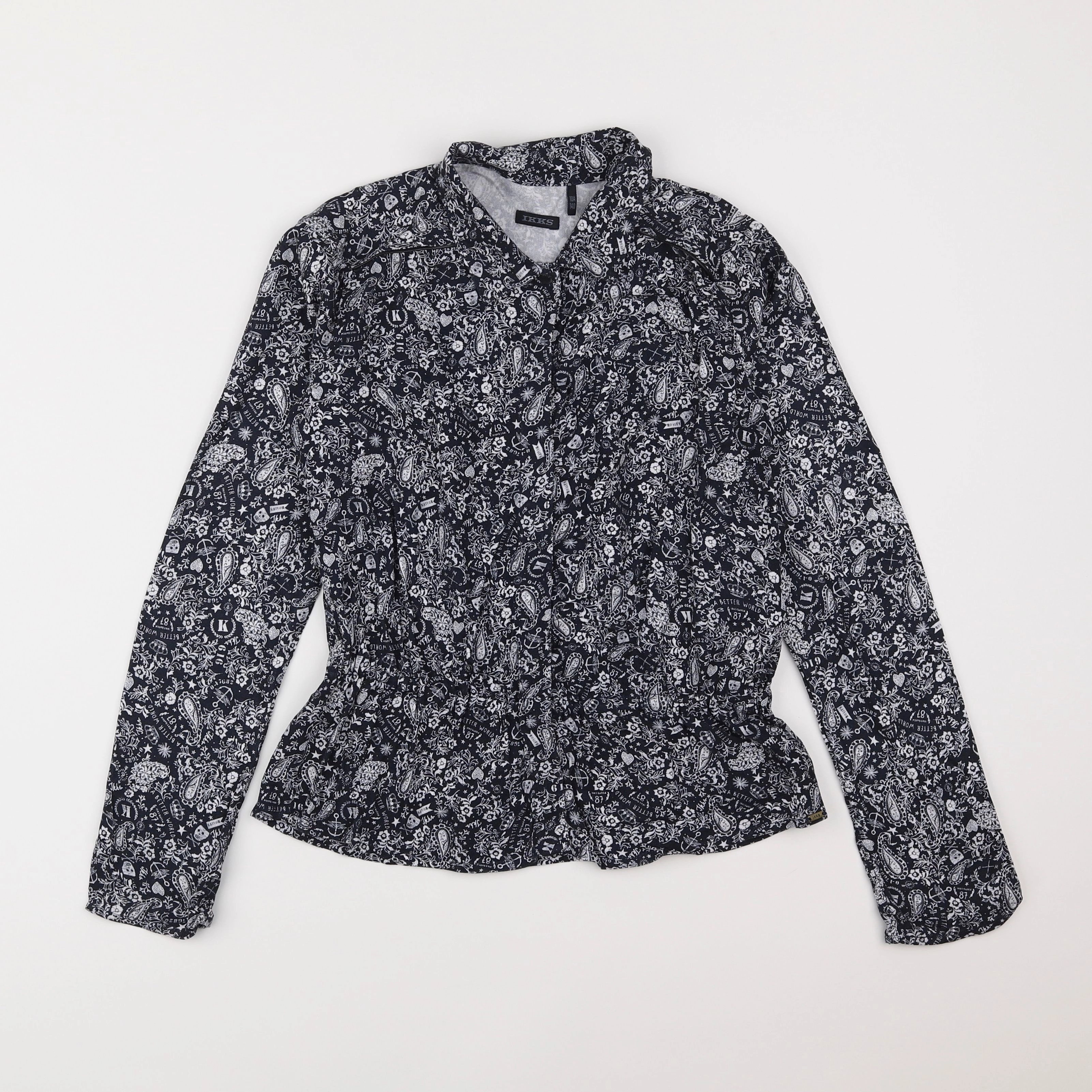 IKKS - blouse bleu - 10 ans